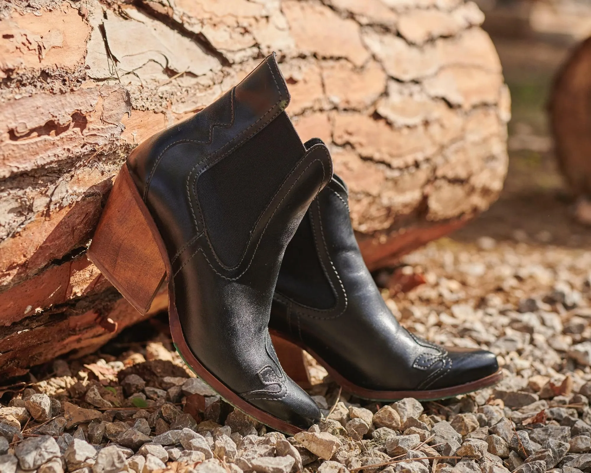 Bottes Chelsea Cowboy en Similicuir Végan Apple Duke | Noir