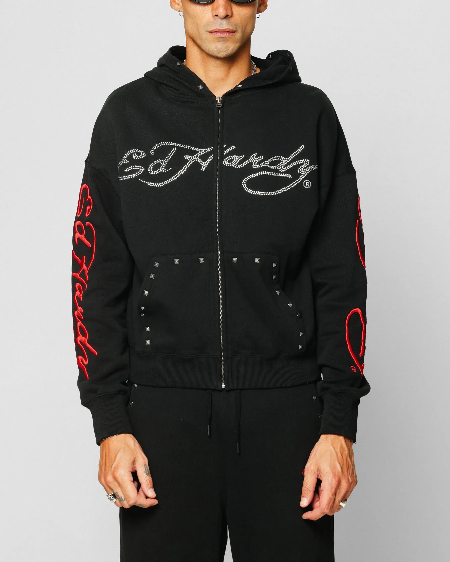Ed Hardy Sweat à capuche noir
