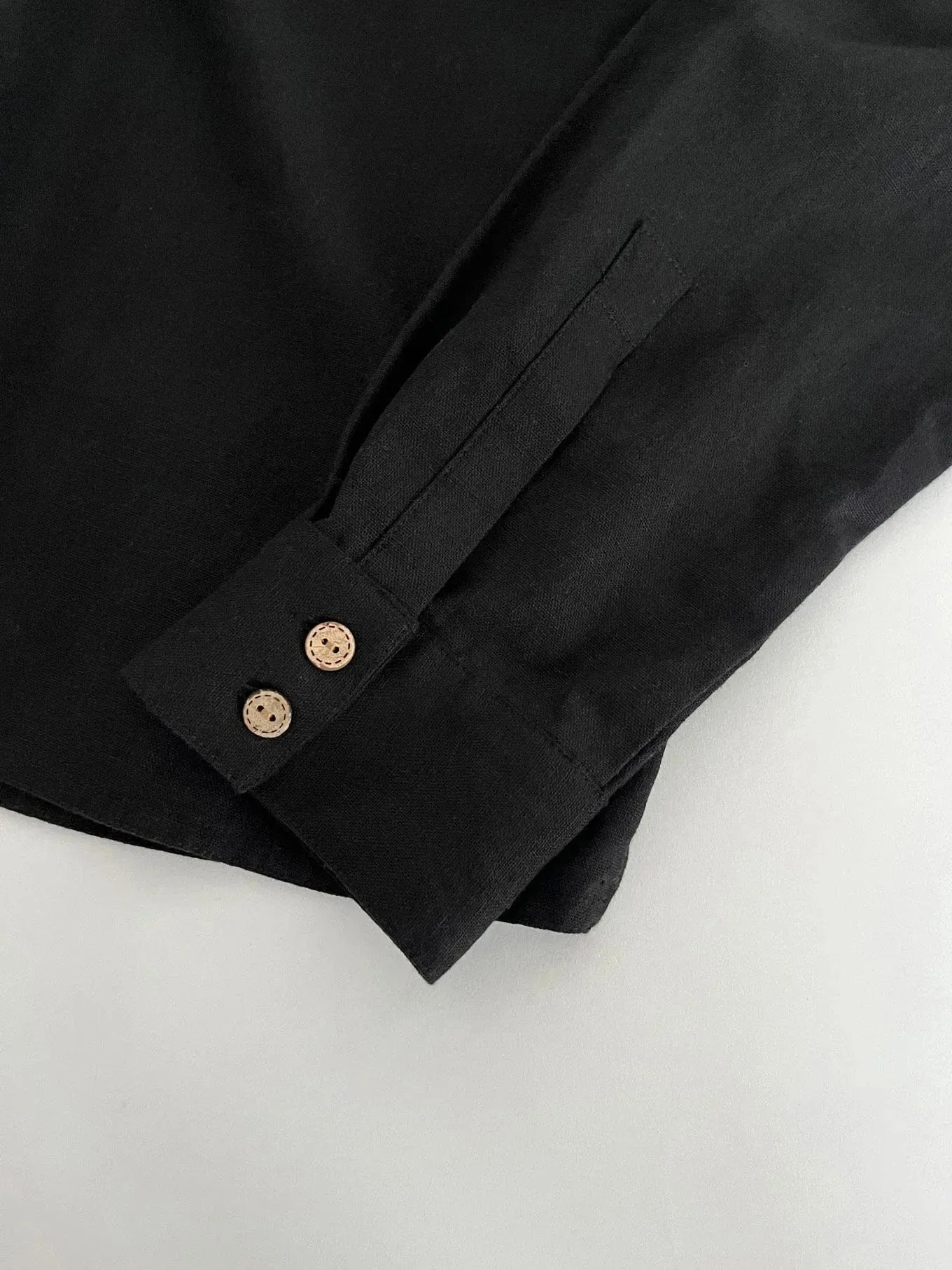 Chemise Homme Elijah en Coton Lin Biologique | Noir
