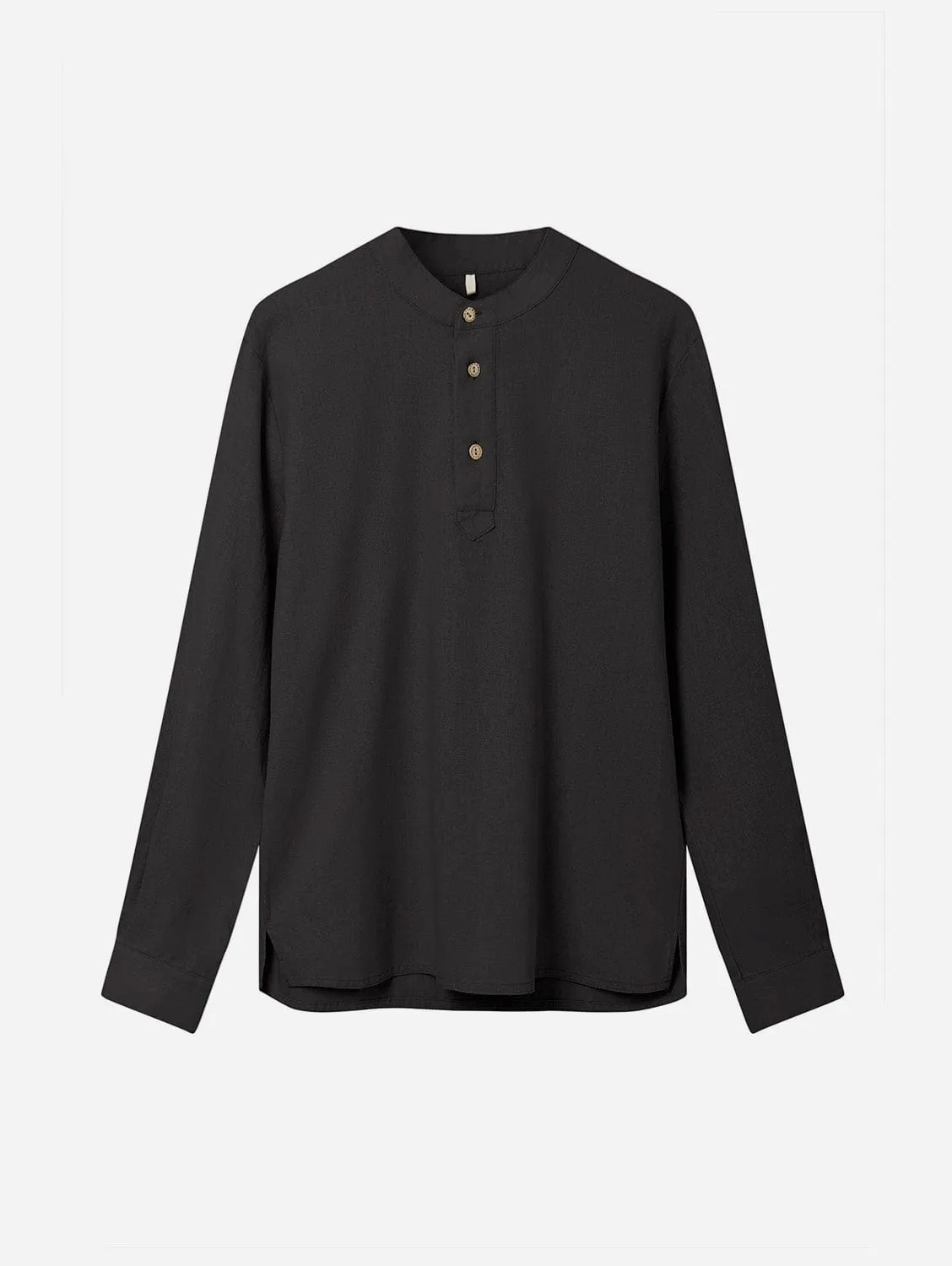 Chemise Homme Elijah en Coton Lin Biologique | Noir