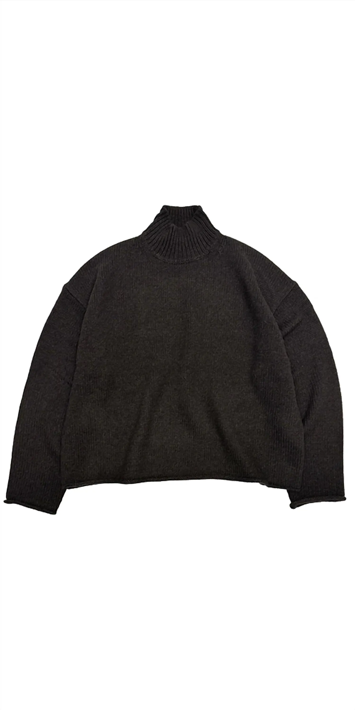 Pull Col Rond Quotidien En Ébène