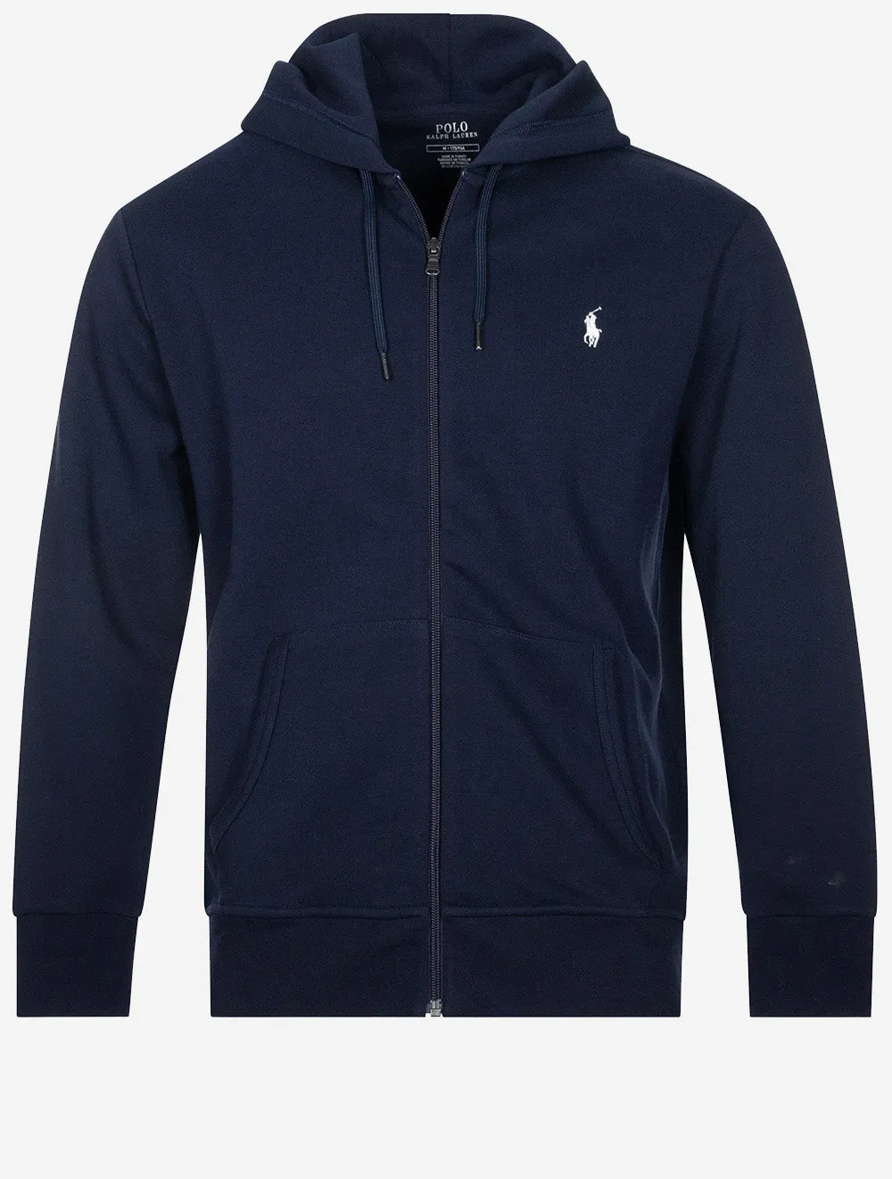 Pull à capuche zip complet Marine