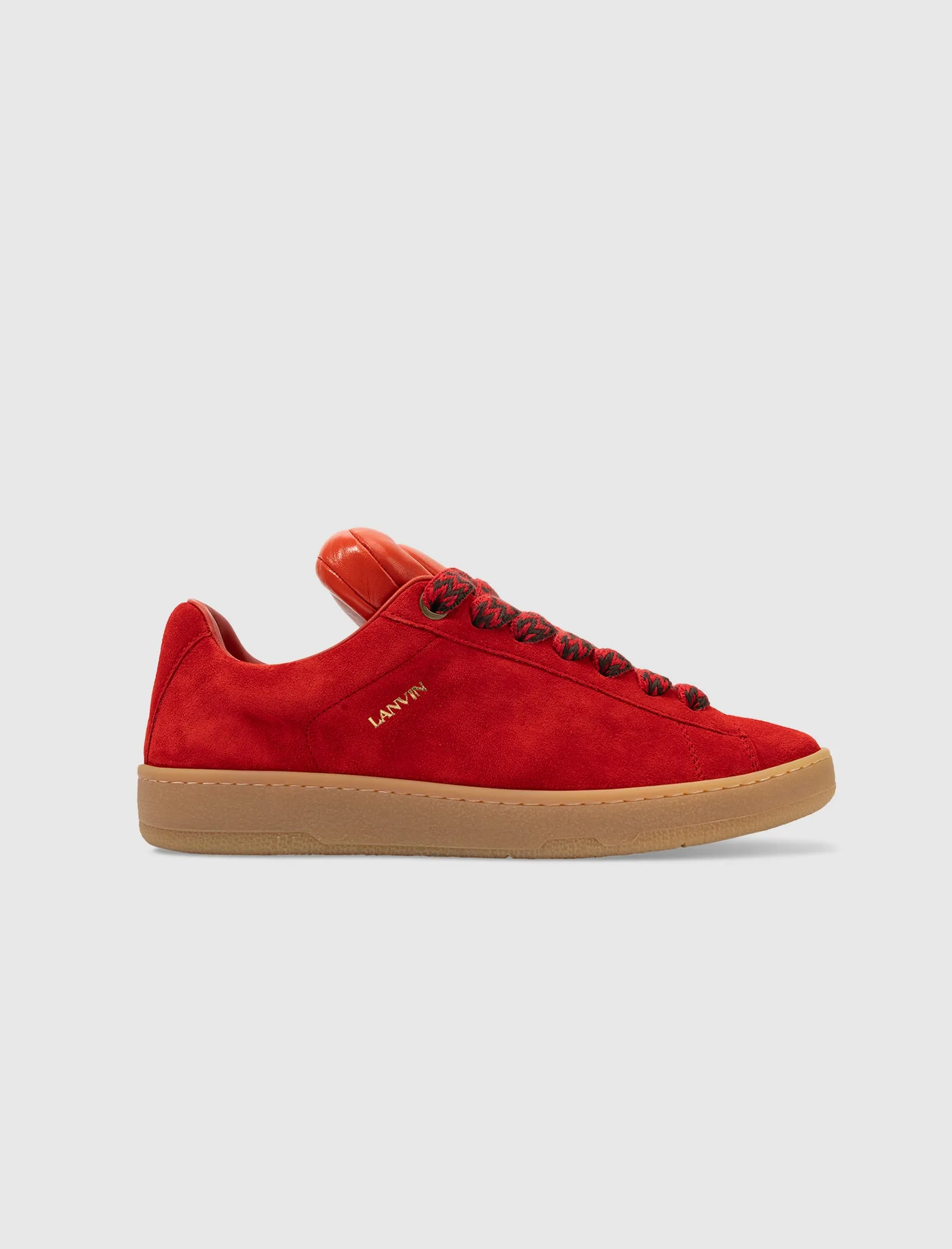 FUTURE X HYPER CURB SNEAKERS EN CUIR ET DAIM (ROUGE/ORANGE)