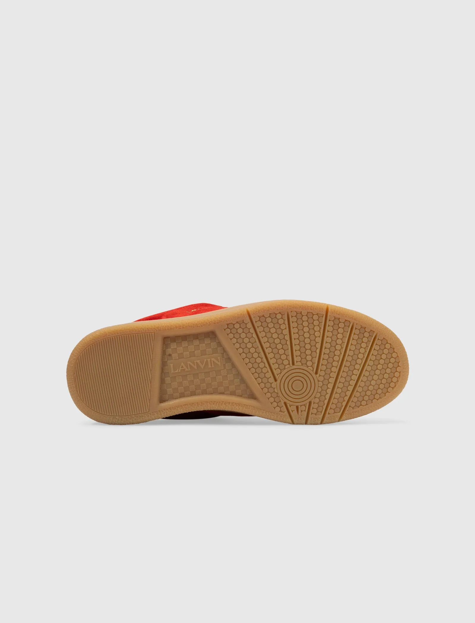 FUTURE X HYPER CURB SNEAKERS EN CUIR ET DAIM (ROUGE/ORANGE)