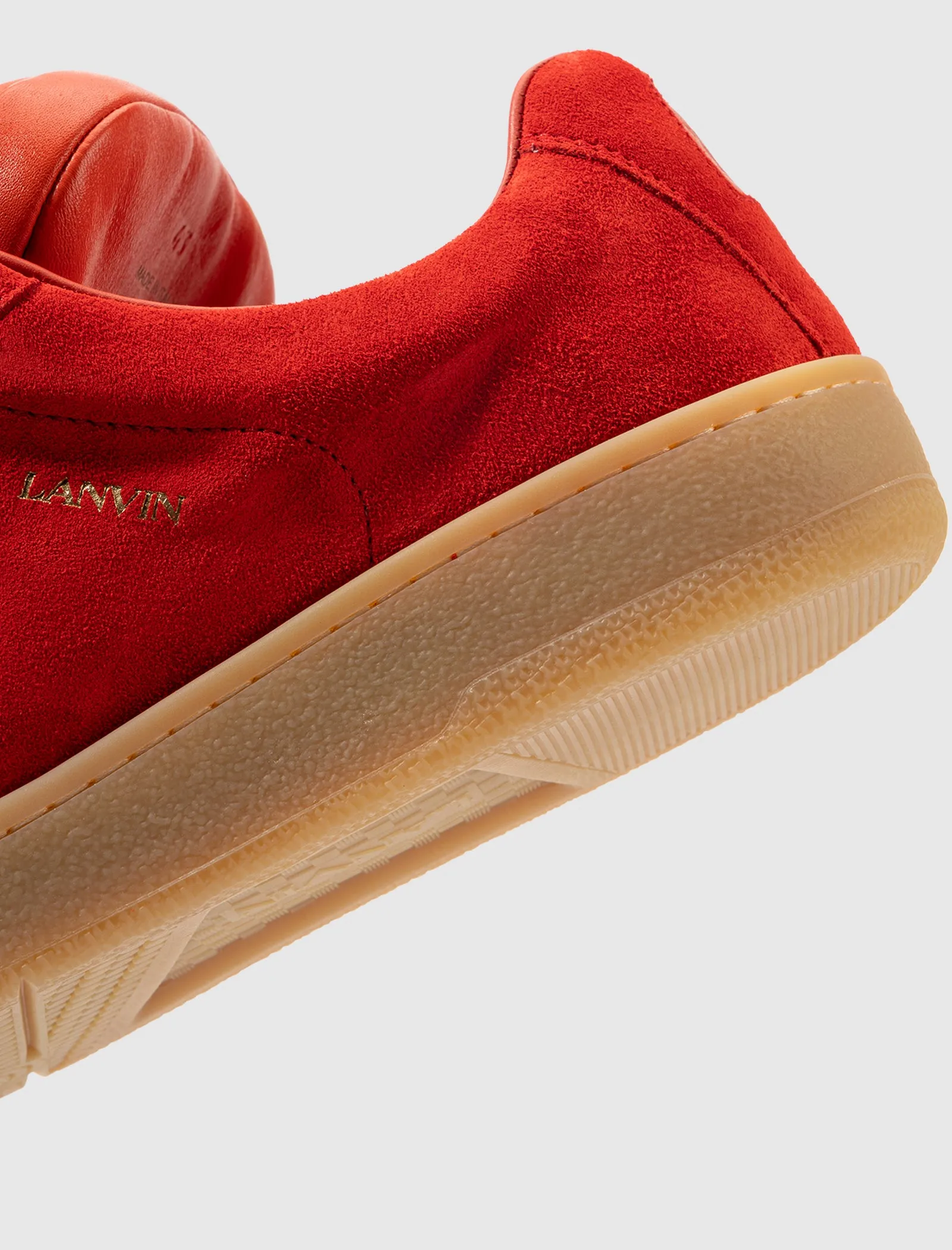 FUTURE X HYPER CURB SNEAKERS EN CUIR ET DAIM (ROUGE/ORANGE)