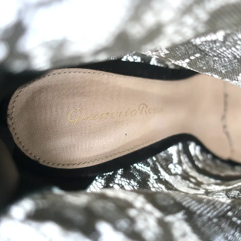 Bottes Boleyn Gianvito Rossi en Suède Noir Taille 38.5 avec Lacets