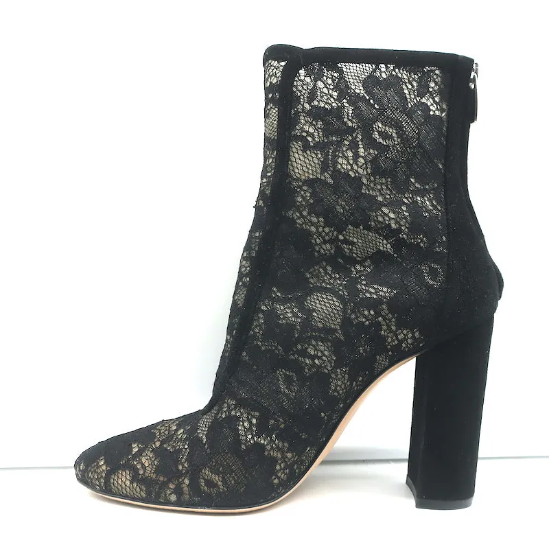 Bottes Boleyn Gianvito Rossi en Suède Noir Taille 38.5 avec Lacets