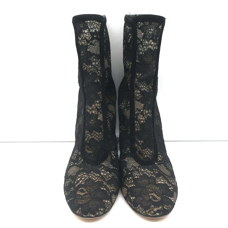 Bottes Boleyn Gianvito Rossi en Suède Noir Taille 38.5 avec Lacets