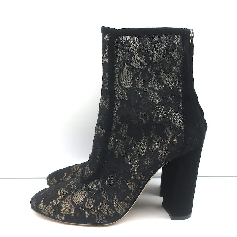 Bottes Boleyn Gianvito Rossi en Suède Noir Taille 38.5 avec Lacets