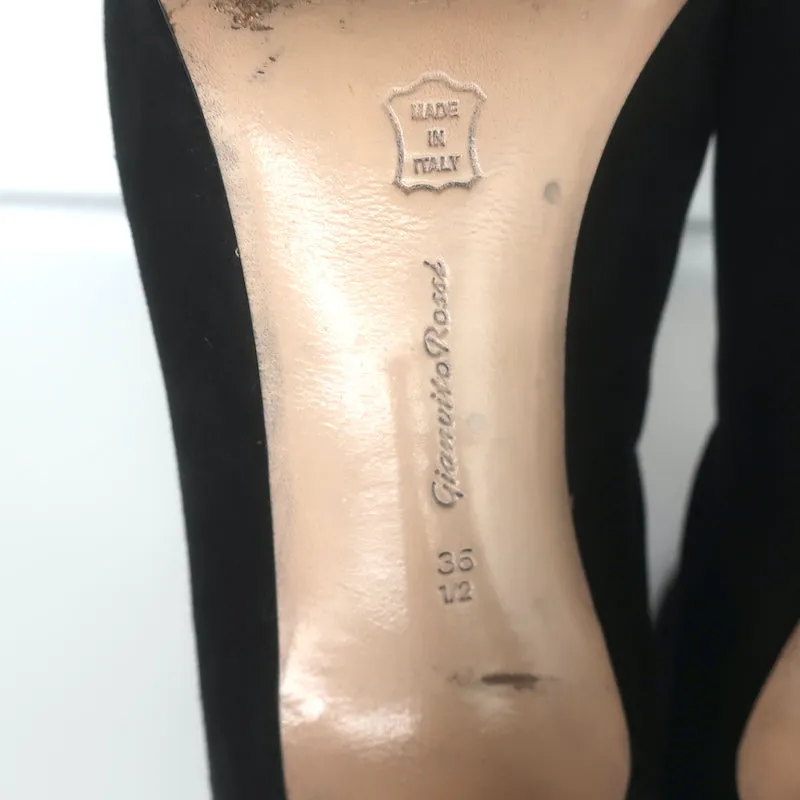 Bottes chelsea Gianvito Rossi Cecile en daim noir taille 36.5