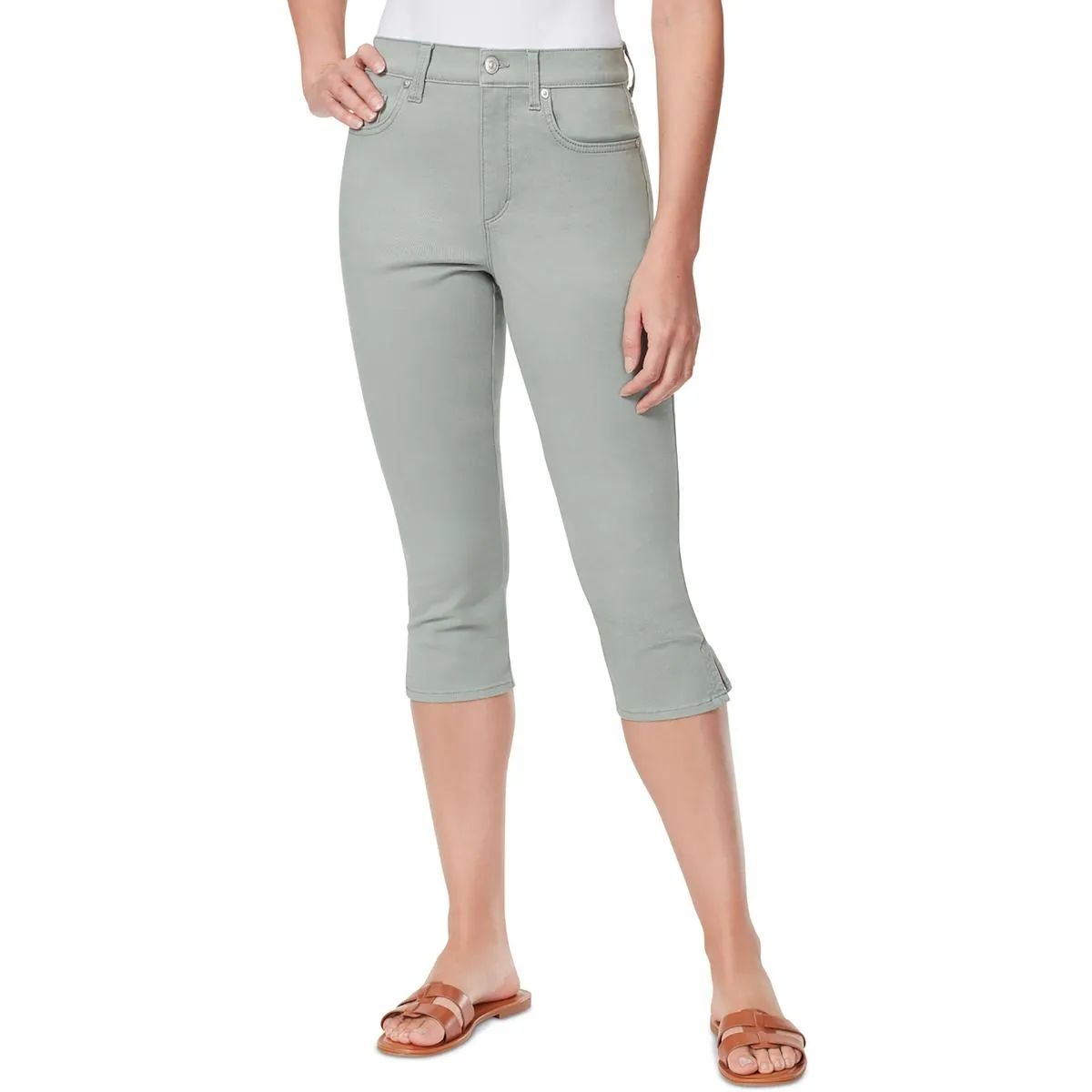 Gloria Vanderbilt Femmes Amanda Slimming Denim Capri Jeans