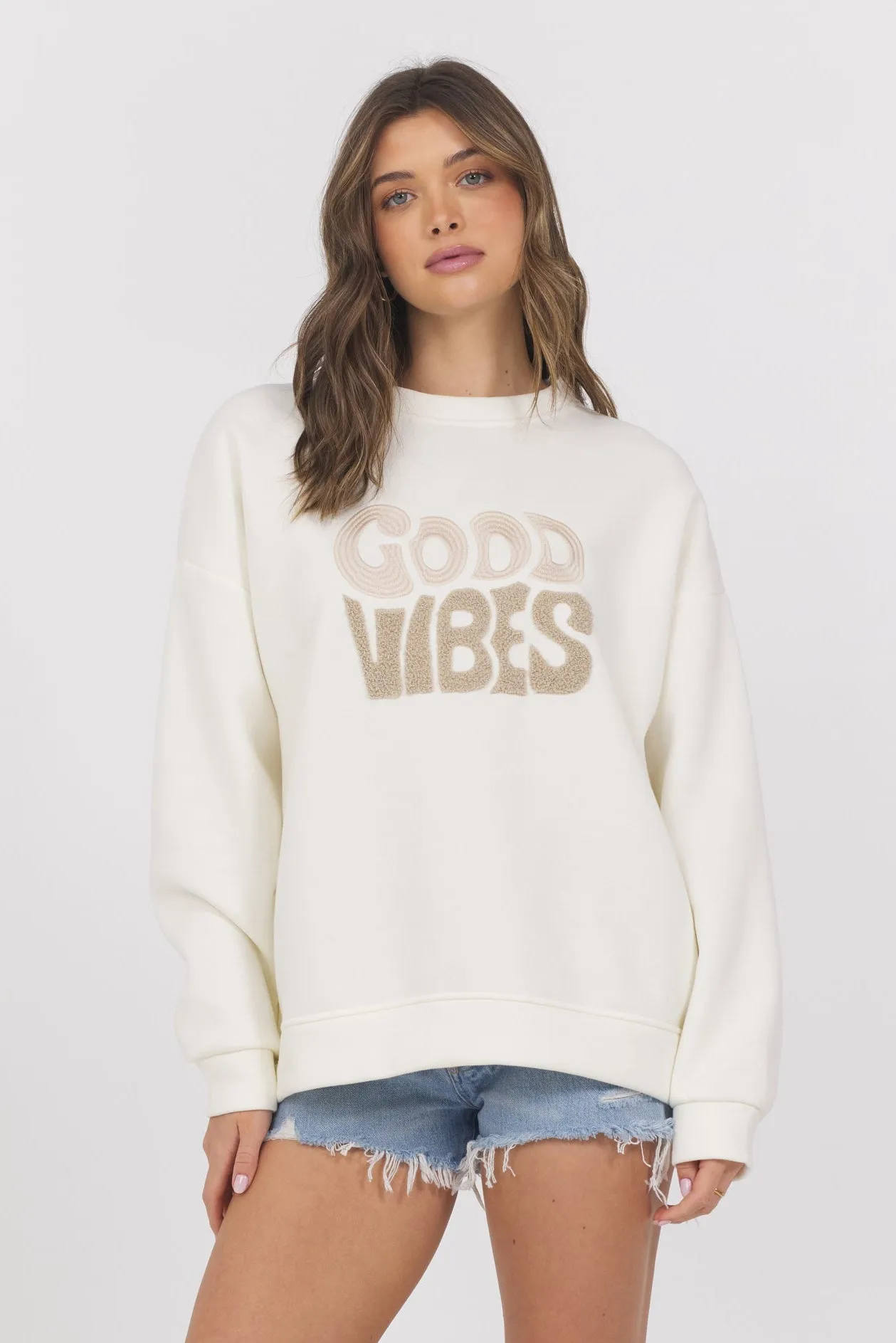 Pull en polaire Good Vibes