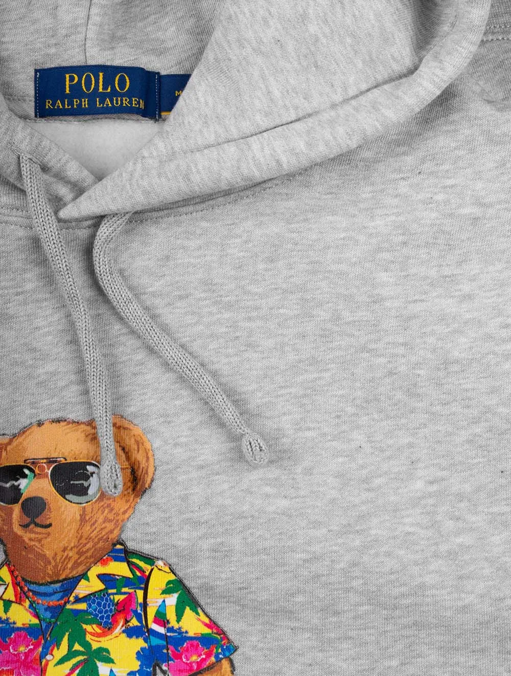 Pull à capuche en polaire graphique gris