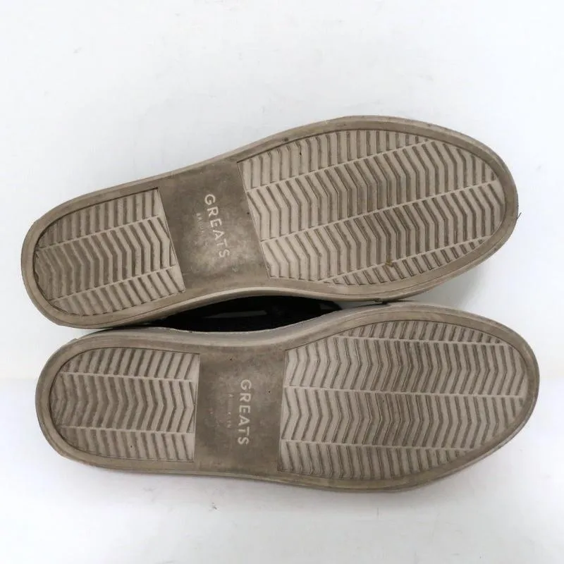GREATS Royale Basket Basses en Maille Imprimé Léopard Marron Foncé Taille 6