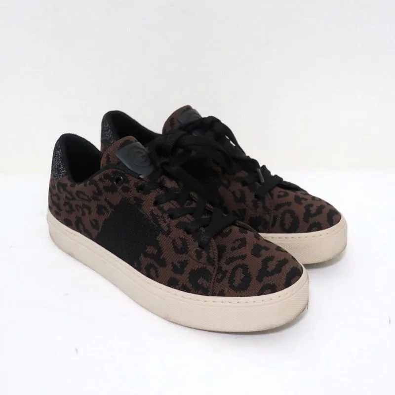 GREATS Royale Basket Basses en Maille Imprimé Léopard Marron Foncé Taille 6