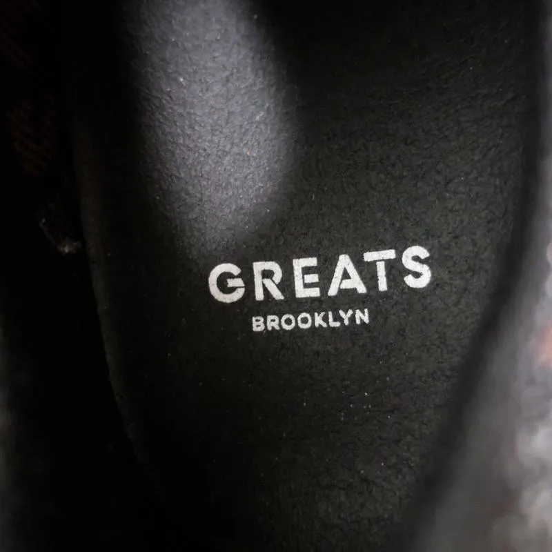 GREATS Royale Basket Basses en Maille Imprimé Léopard Marron Foncé Taille 6