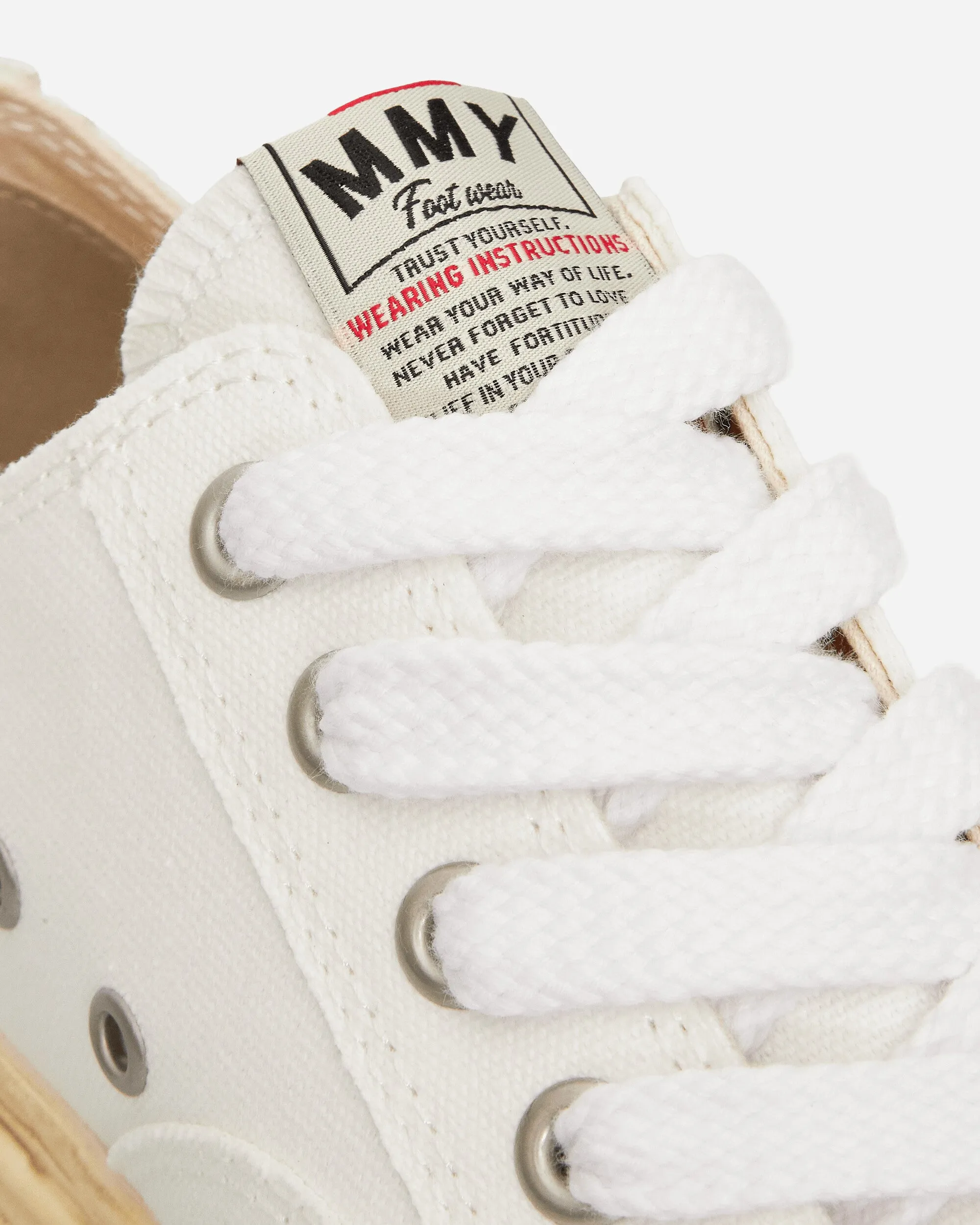 Hank OG Chaussures basses en toile à semelle teintée blanc