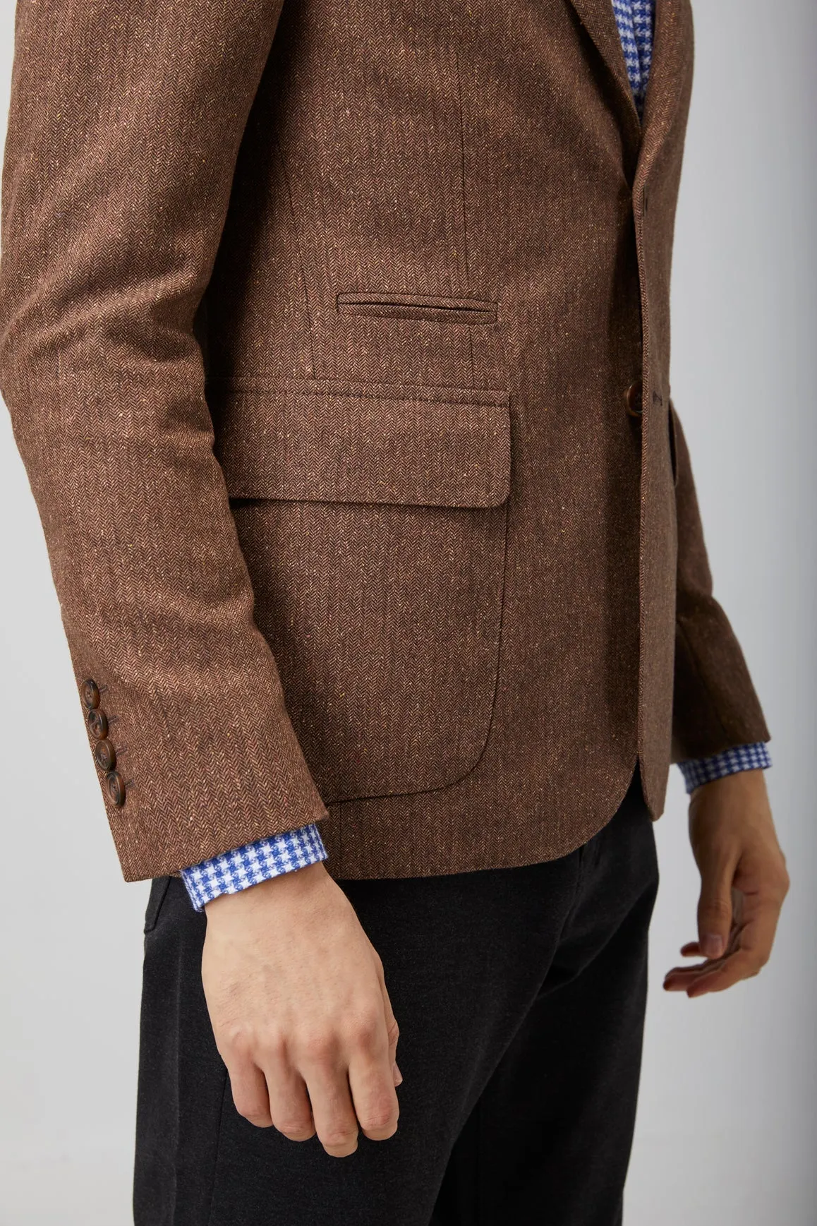 Veste de sport à zip en chevron moucheté