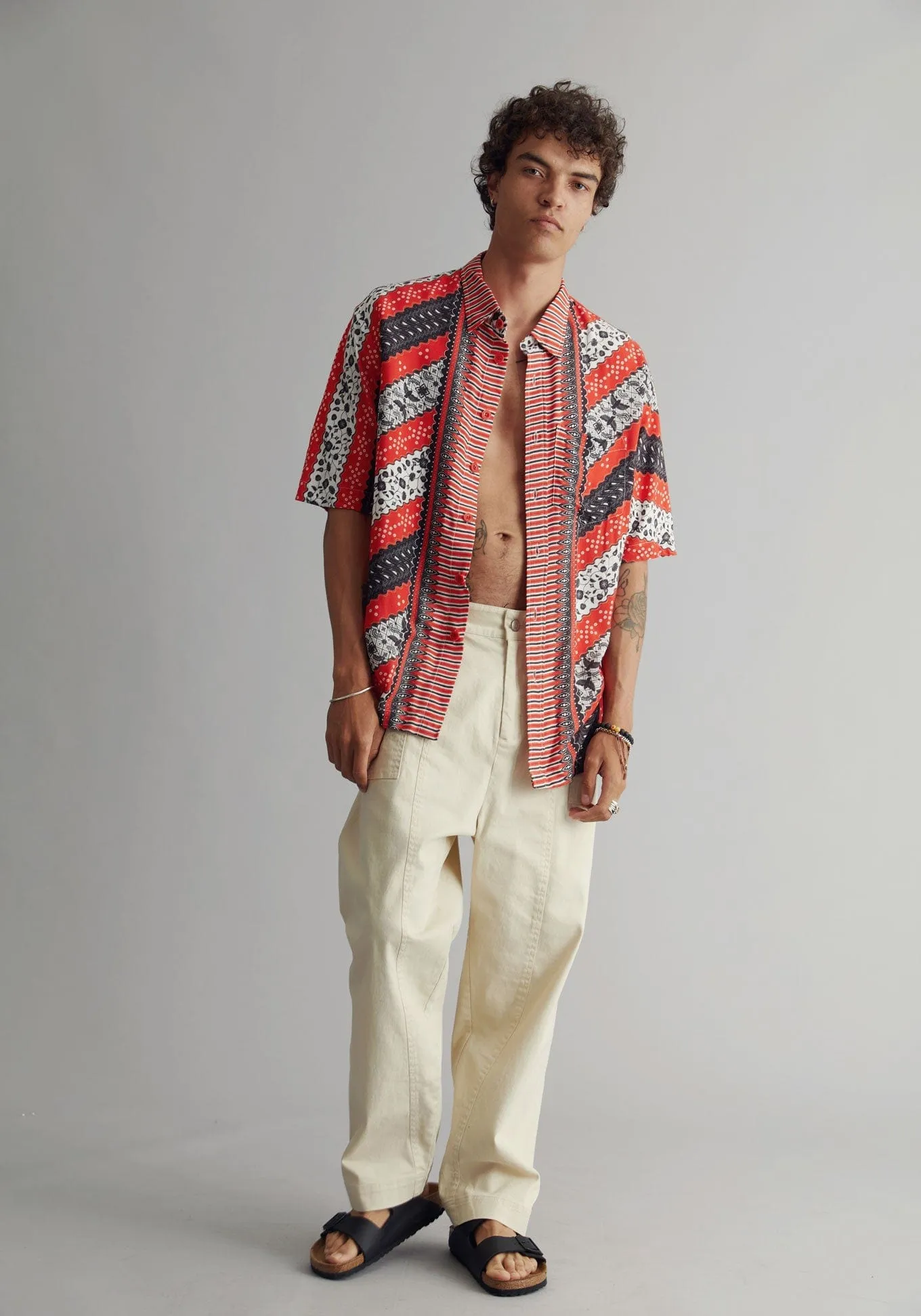 Chemise pour hommes Hummingbird en Lenzing | Rouge coquelicot