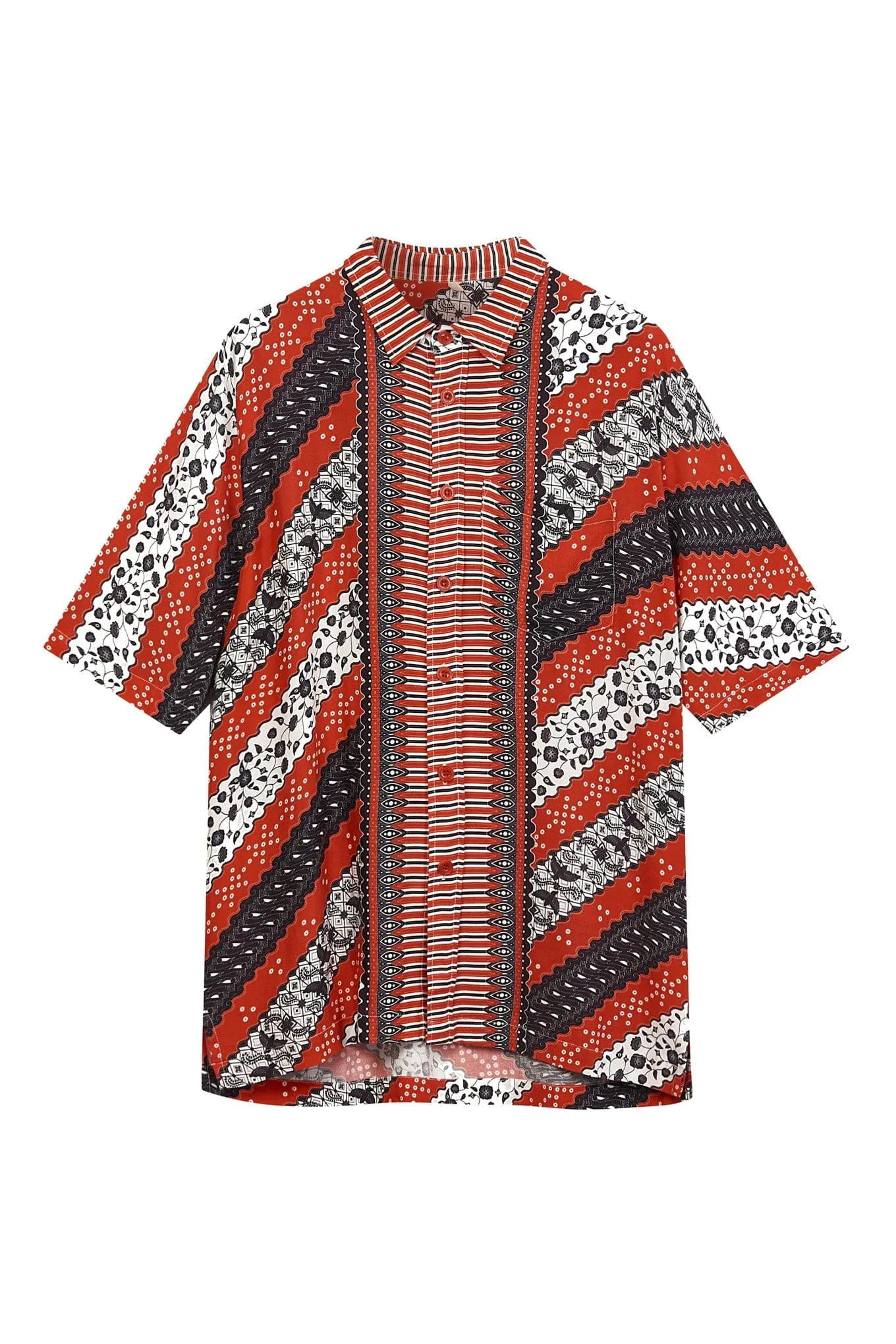 Chemise pour hommes Hummingbird en Lenzing | Rouge coquelicot