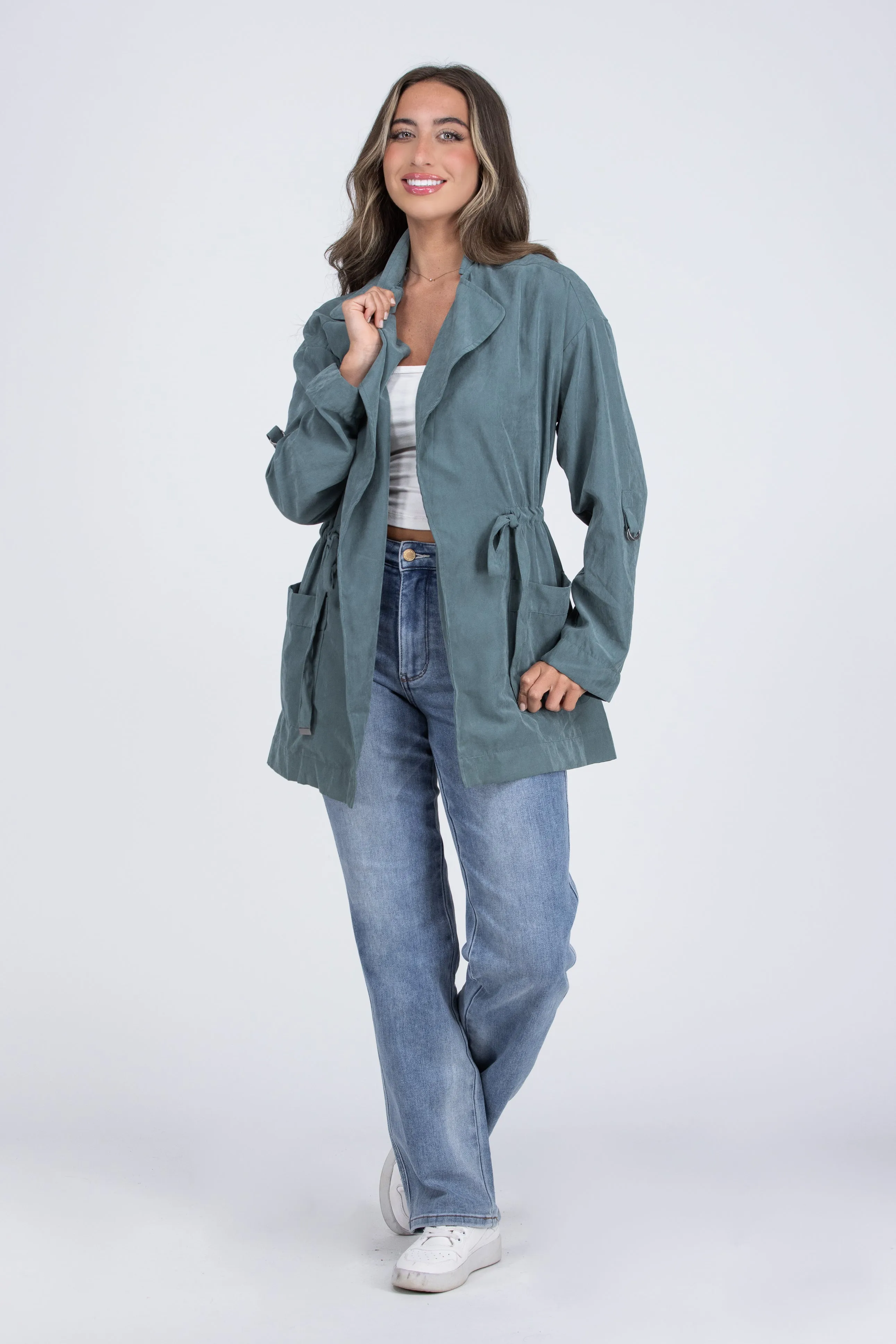 Veste Femme du Matin Sans Fermeture Avant à Cordons
