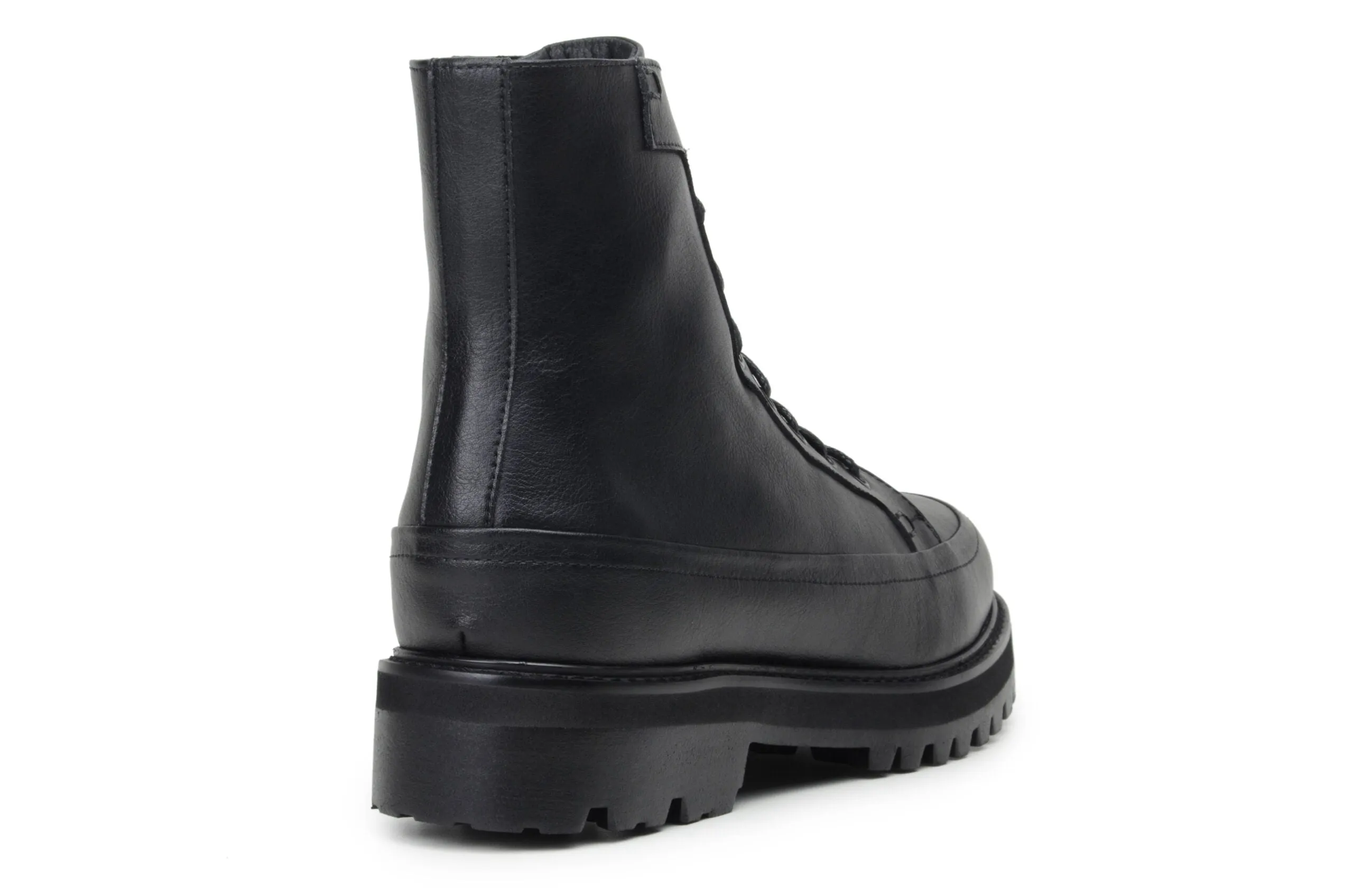 Bottes lacées unisexes en simili cuir vegan Ingmar | Noir