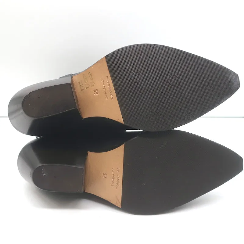 Isabel Marant Dandrea Bottes Western en Cuir Noir & Suède Taille 39