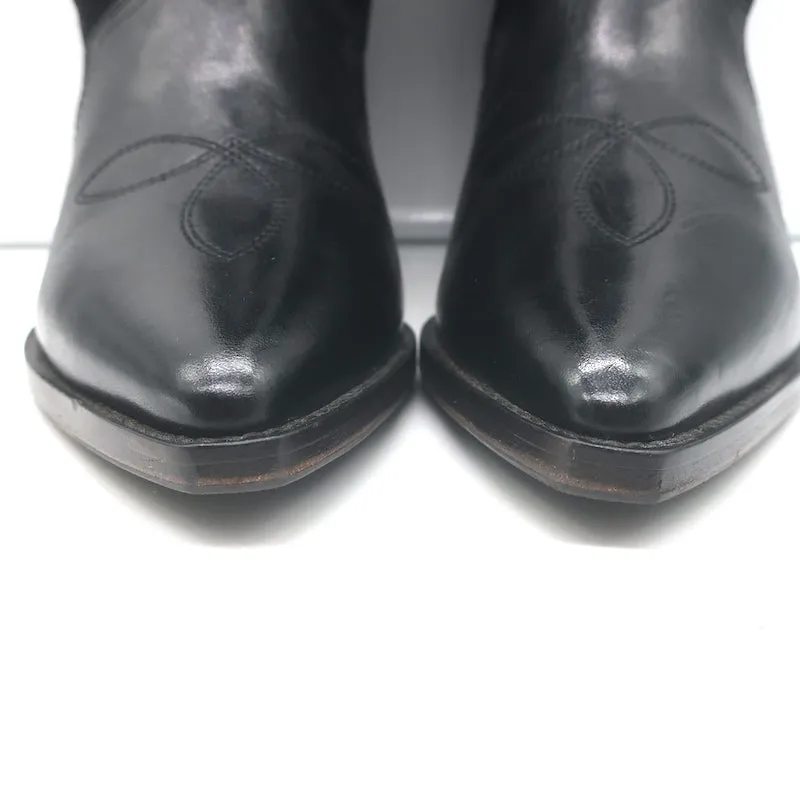 Isabel Marant Dandrea Bottes Western en Cuir Noir & Suède Taille 39