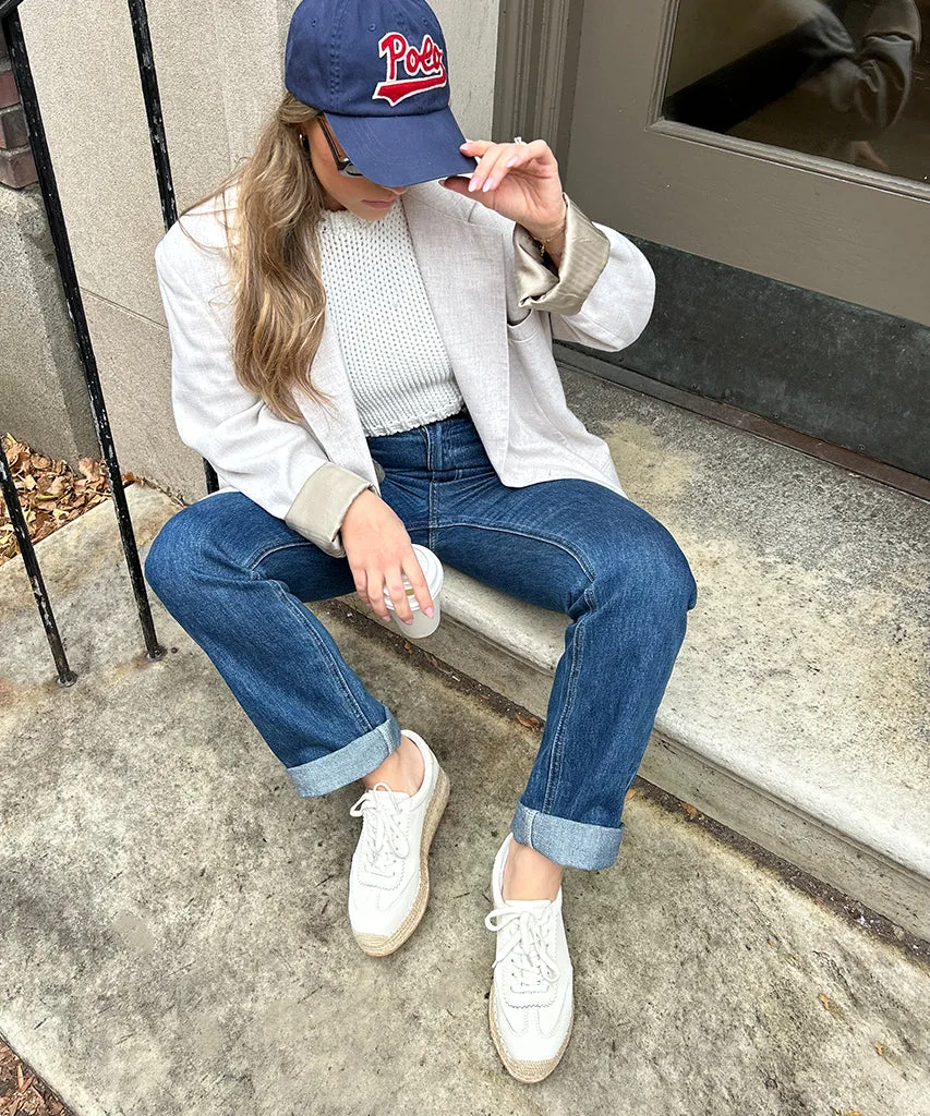 JAJA SNEAKERS CUIR BLANC
