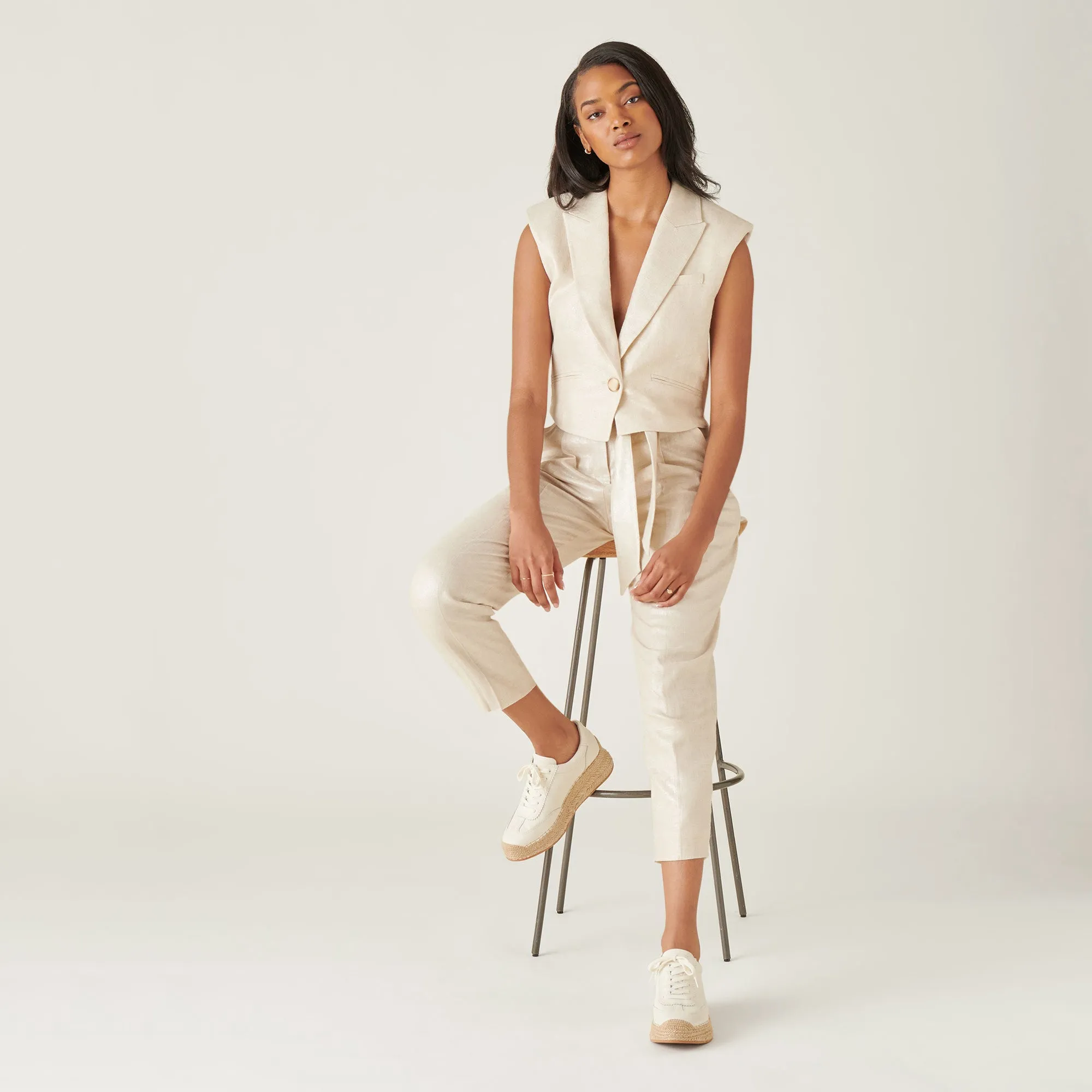 JAJA SNEAKERS CUIR BLANC