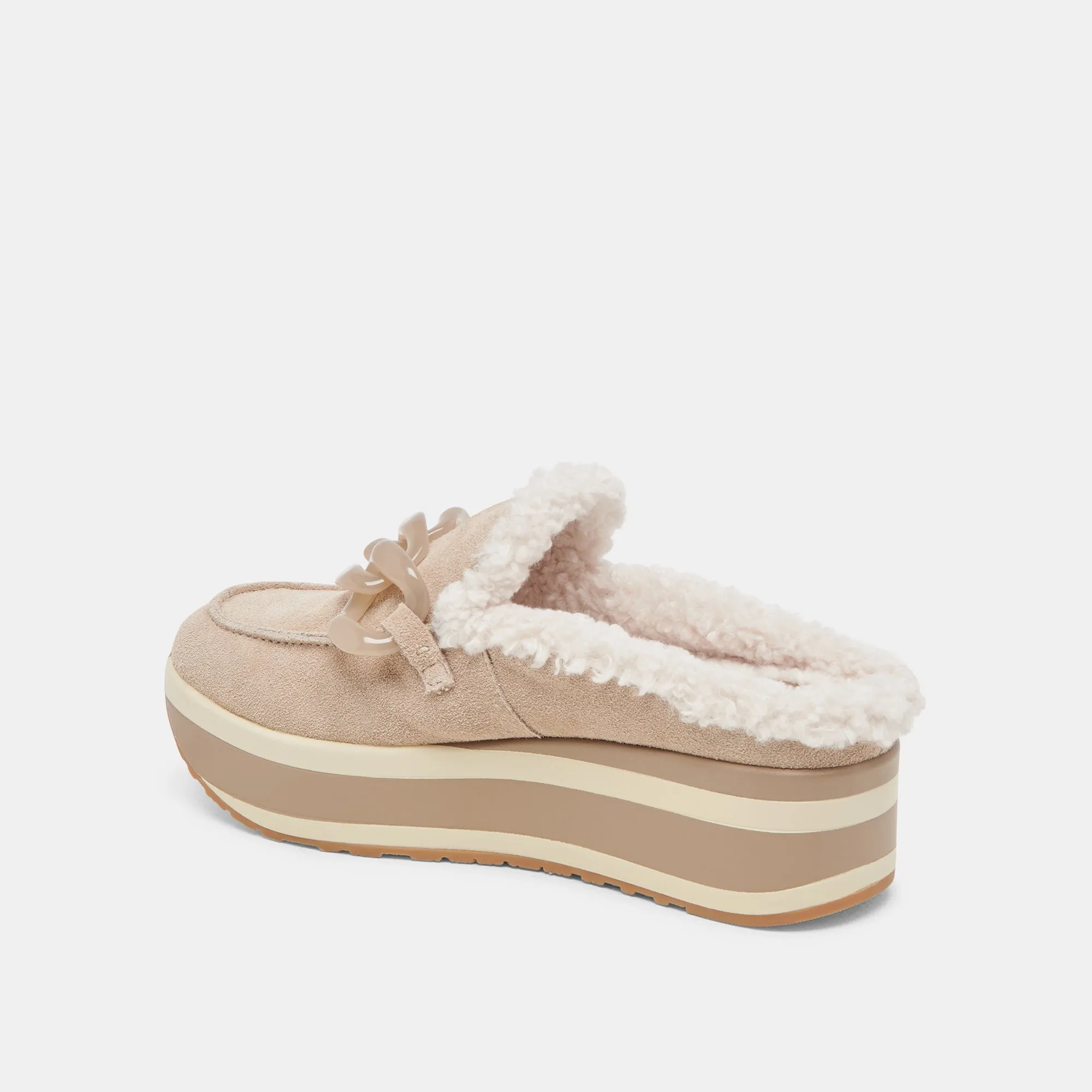 JAMEY Baskets en Daim Taupe Doublées