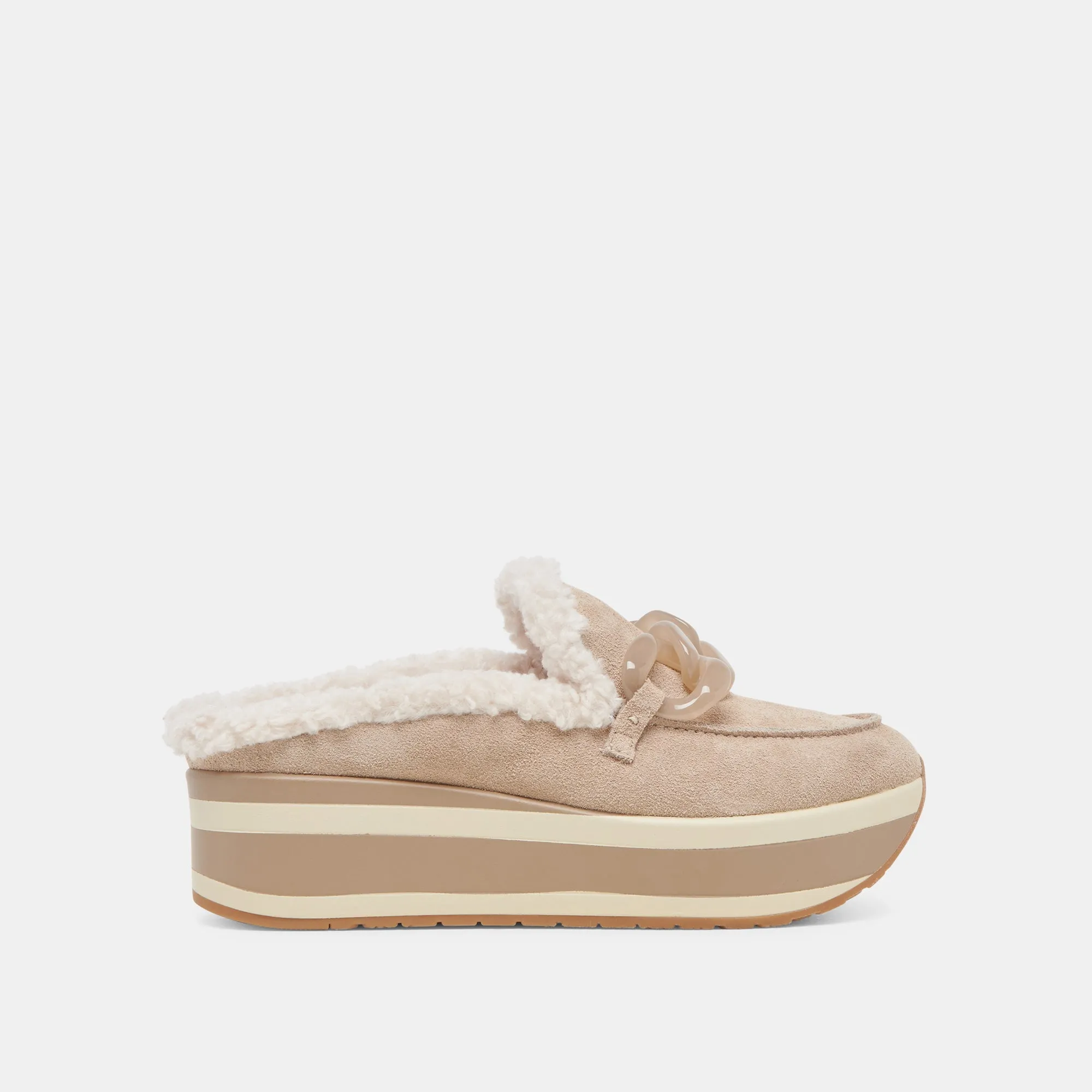 JAMEY Baskets en Daim Taupe Doublées