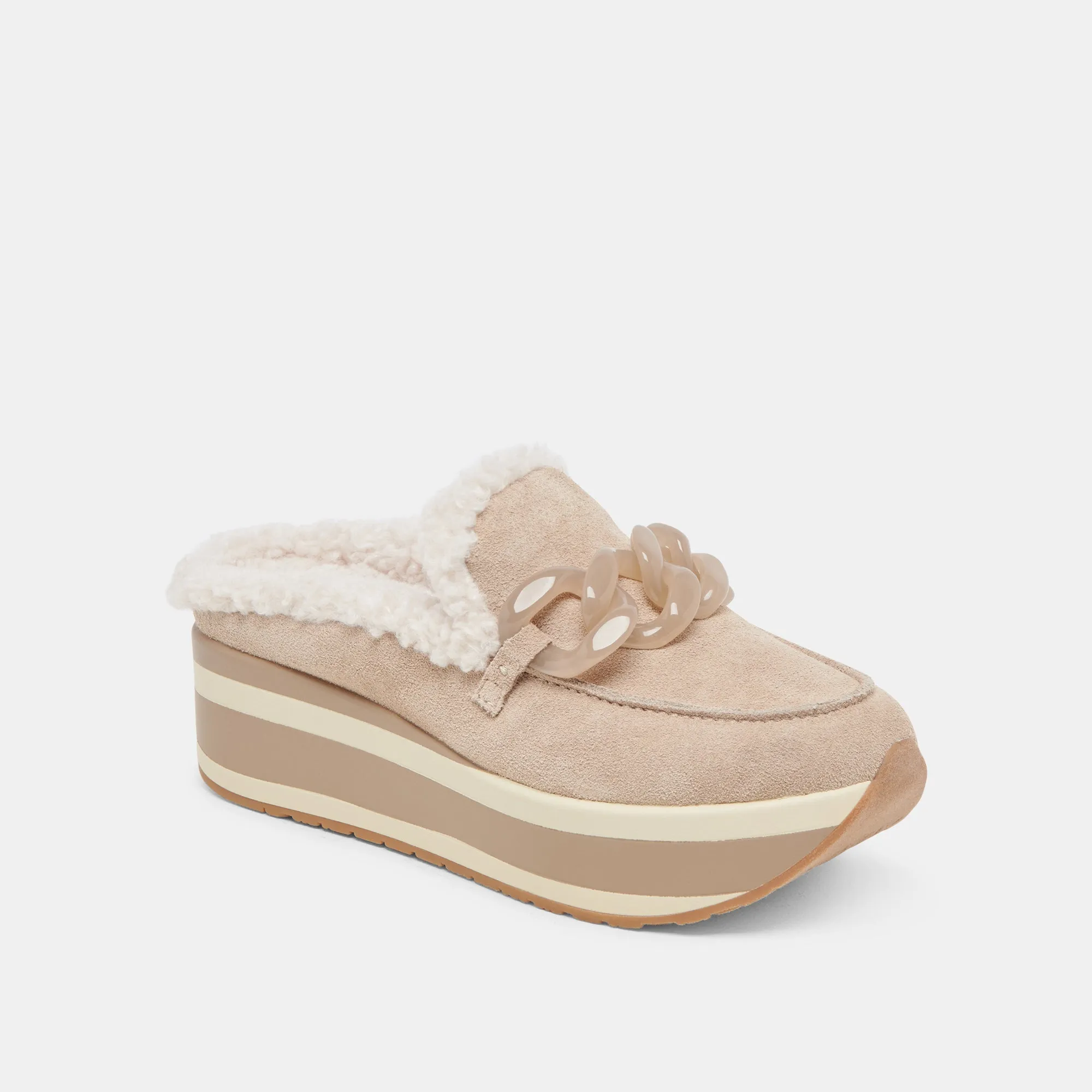 JAMEY Baskets en Daim Taupe Doublées