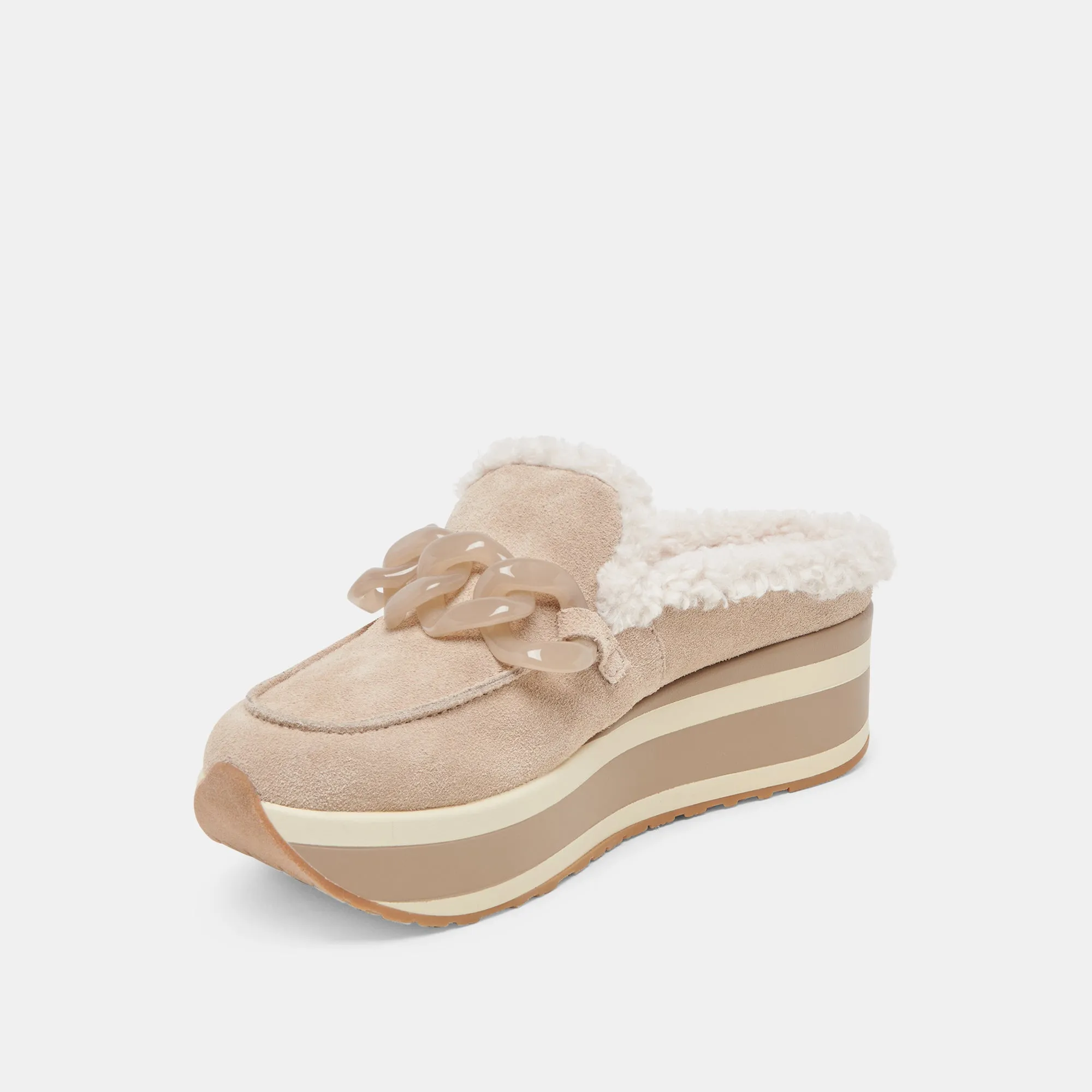 JAMEY Baskets en Daim Taupe Doublées