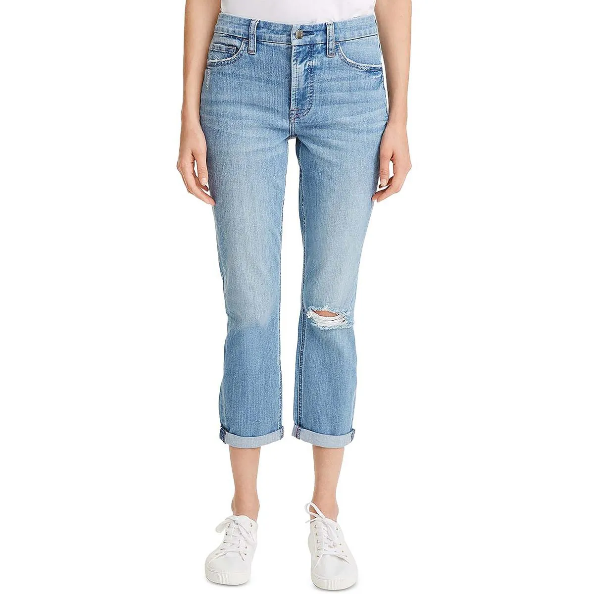 Jen7 par 7 for All Mankind Jeans Boyfriend Effet Amincissant Haute Taille pour Femme