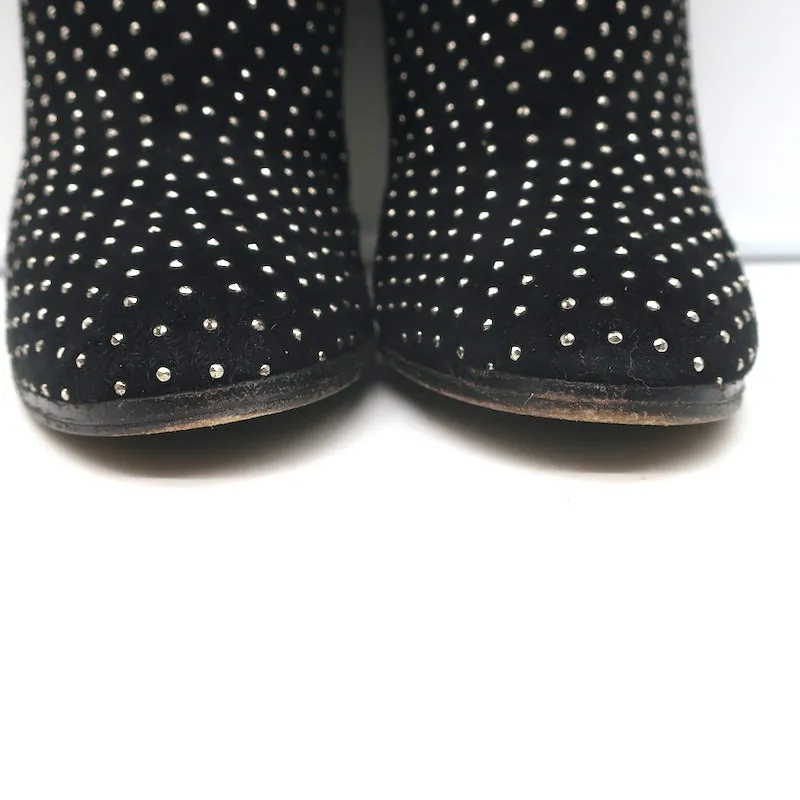 Bottes cheville Jimmy Choo Tari à clous en daim noir Taille 39.5