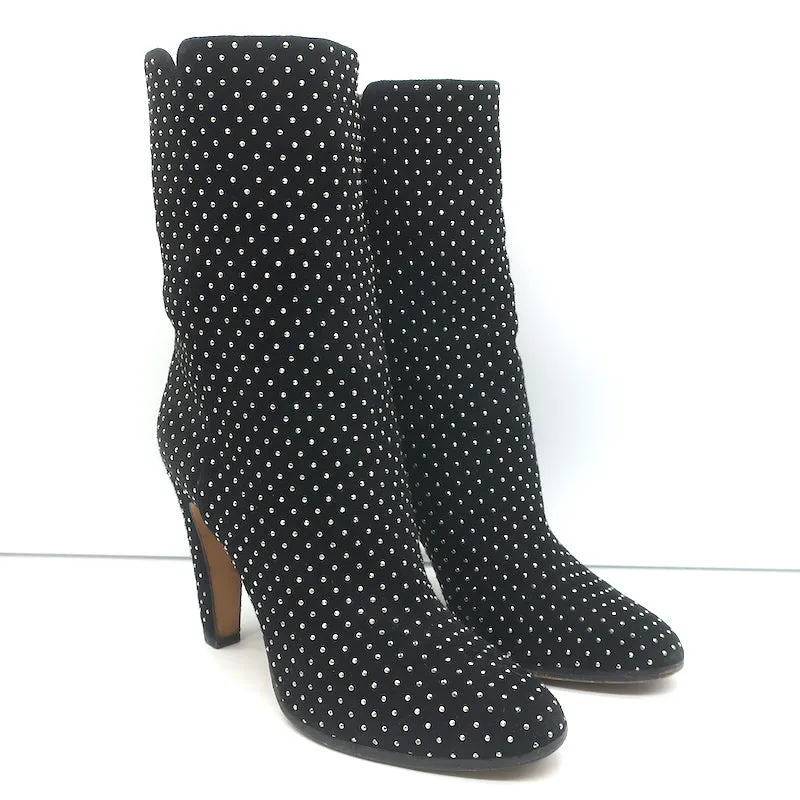 Bottes cheville Jimmy Choo Tari à clous en daim noir Taille 39.5