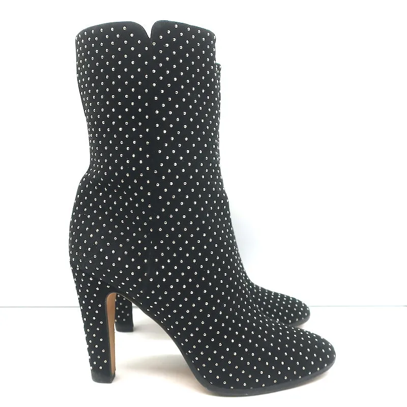 Bottes cheville Jimmy Choo Tari à clous en daim noir Taille 39.5