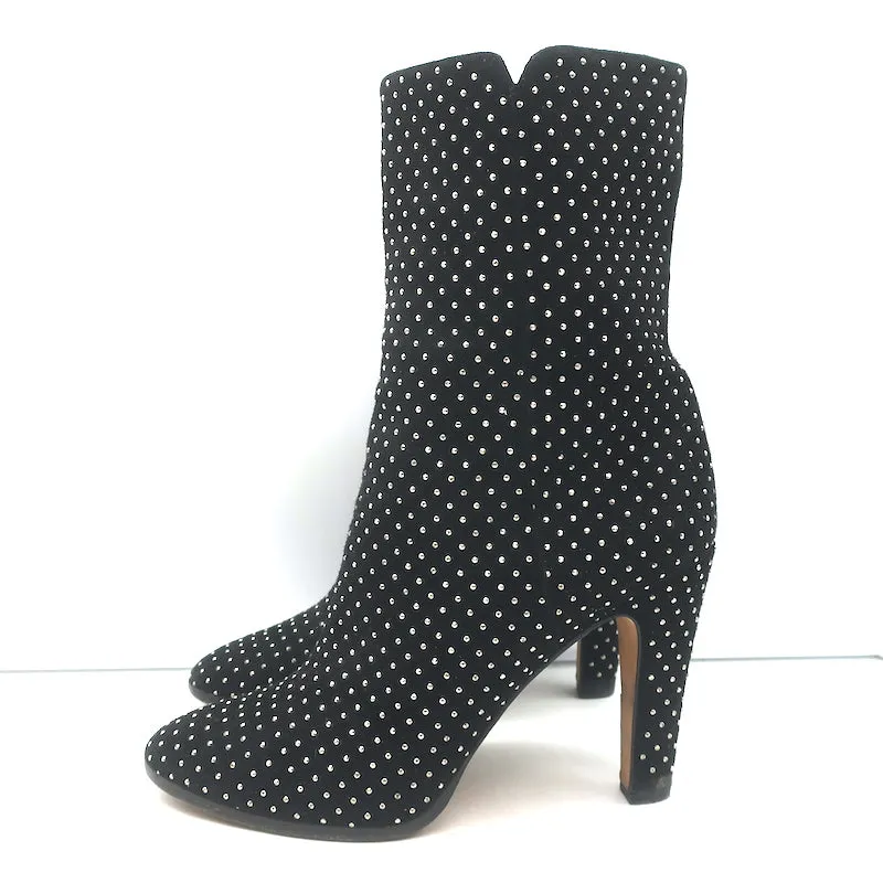Bottes cheville Jimmy Choo Tari à clous en daim noir Taille 39.5