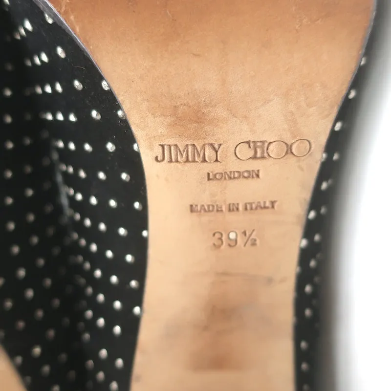 Bottes cheville Jimmy Choo Tari à clous en daim noir Taille 39.5