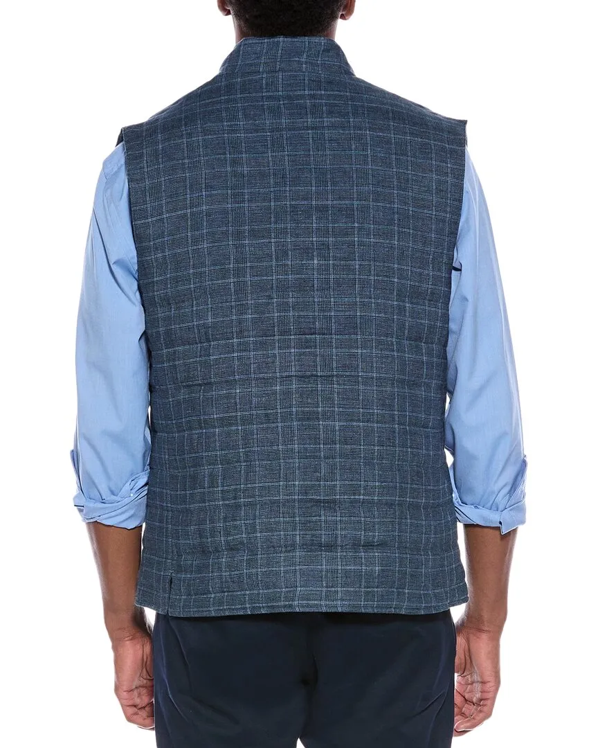 Gilet en lin Orson à motif Prince-de-Galles J.McLaughlin