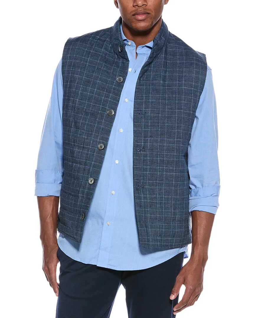 Gilet en lin Orson à motif Prince-de-Galles J.McLaughlin