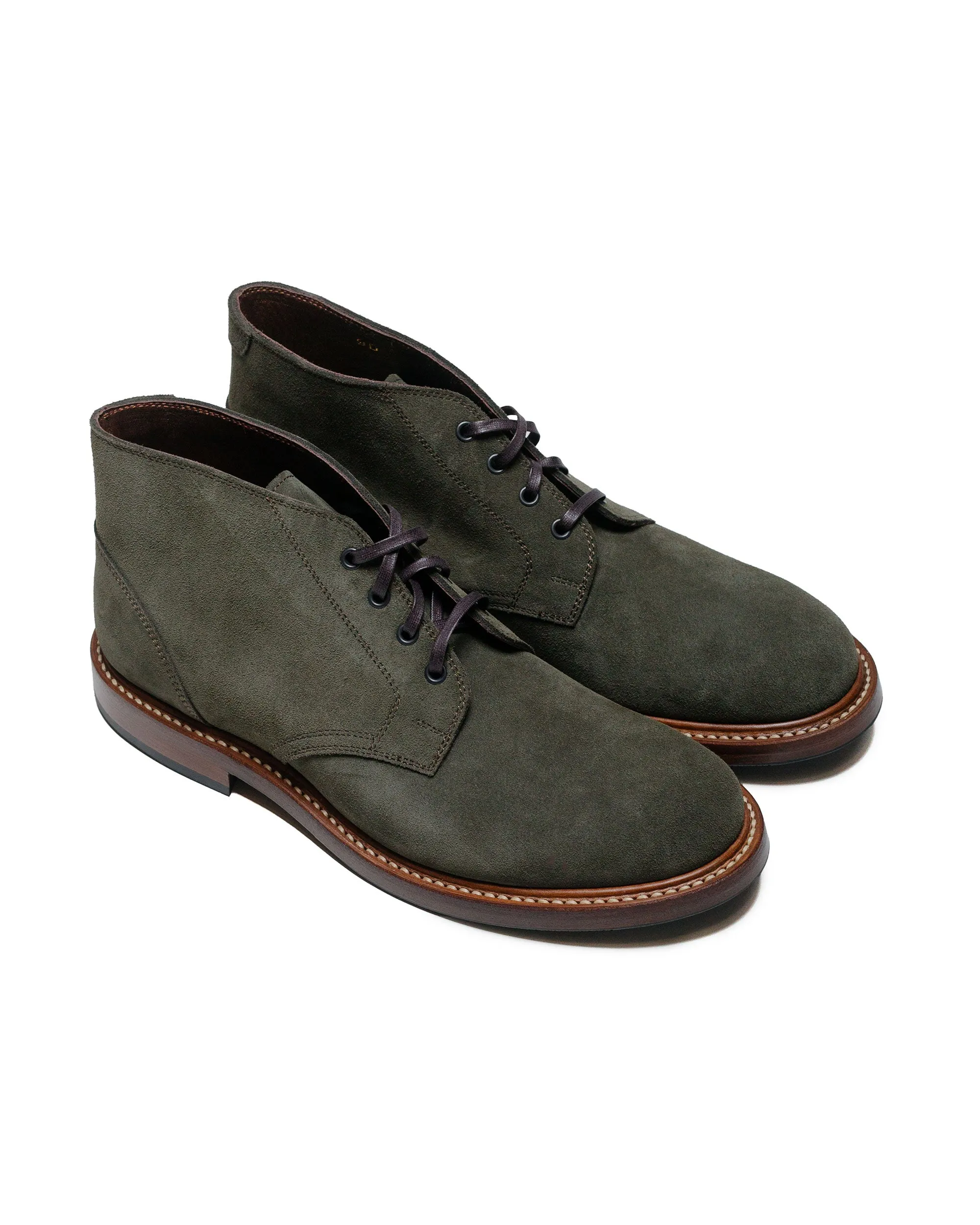 John Lofgren Bootmaker Les Bottes Chukka Inébranlables en Suède Japonais Olive
