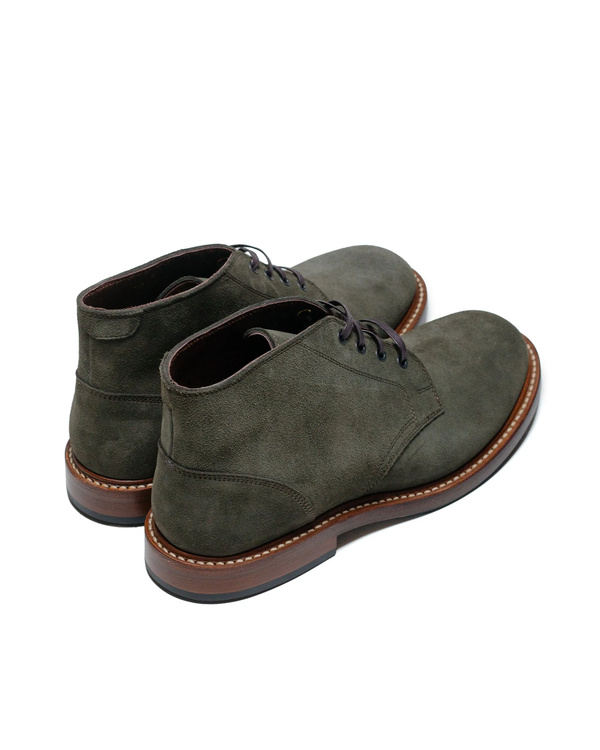 John Lofgren Bootmaker Les Bottes Chukka Inébranlables en Suède Japonais Olive