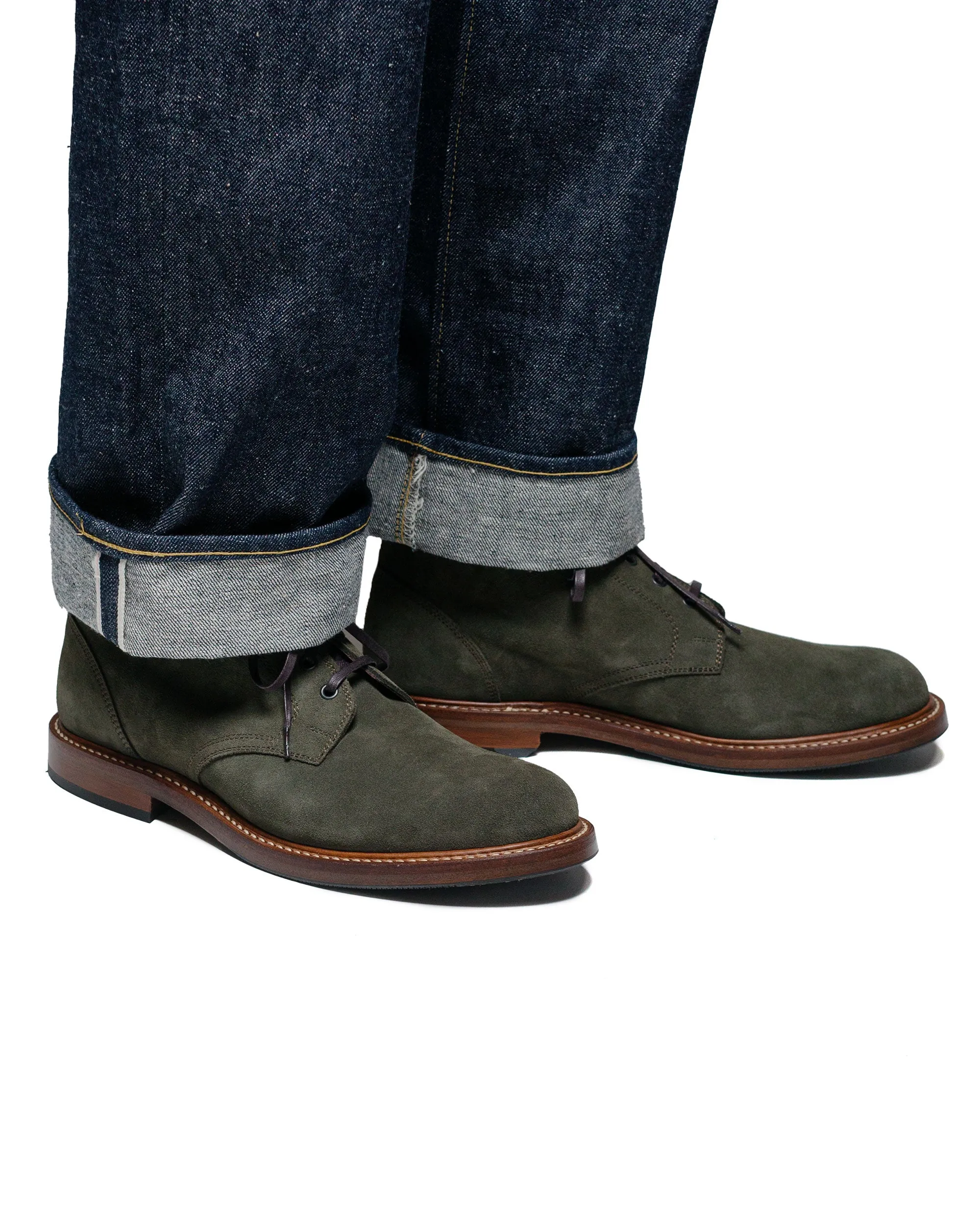 John Lofgren Bootmaker Les Bottes Chukka Inébranlables en Suède Japonais Olive