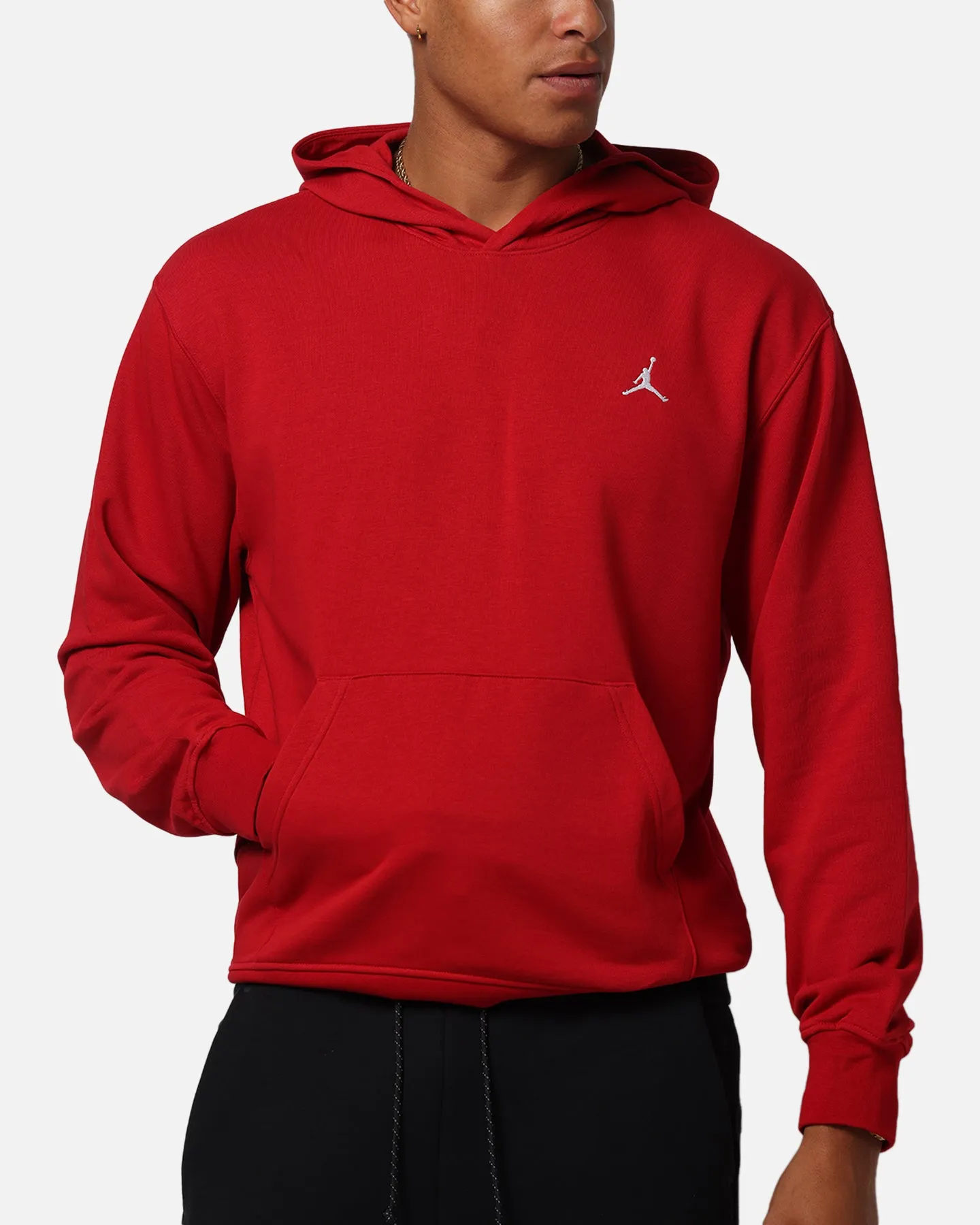 Pull à capuche en polaire Jordan Brooklyn Rouge de gym/Blanc