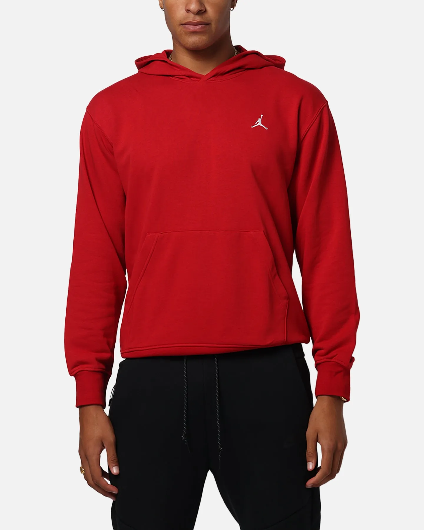 Pull à capuche en polaire Jordan Brooklyn Rouge de gym/Blanc