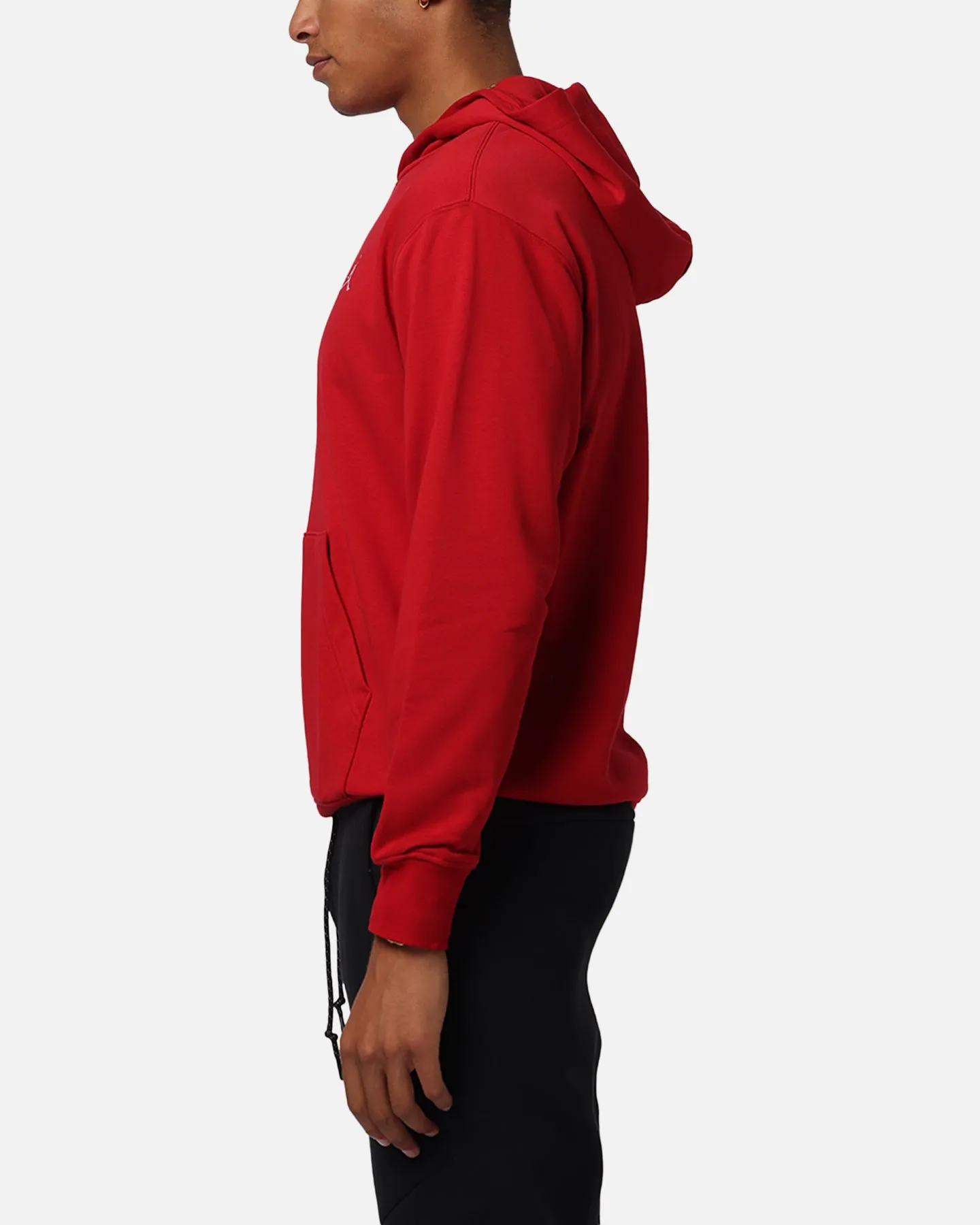 Pull à capuche en polaire Jordan Brooklyn Rouge de gym/Blanc