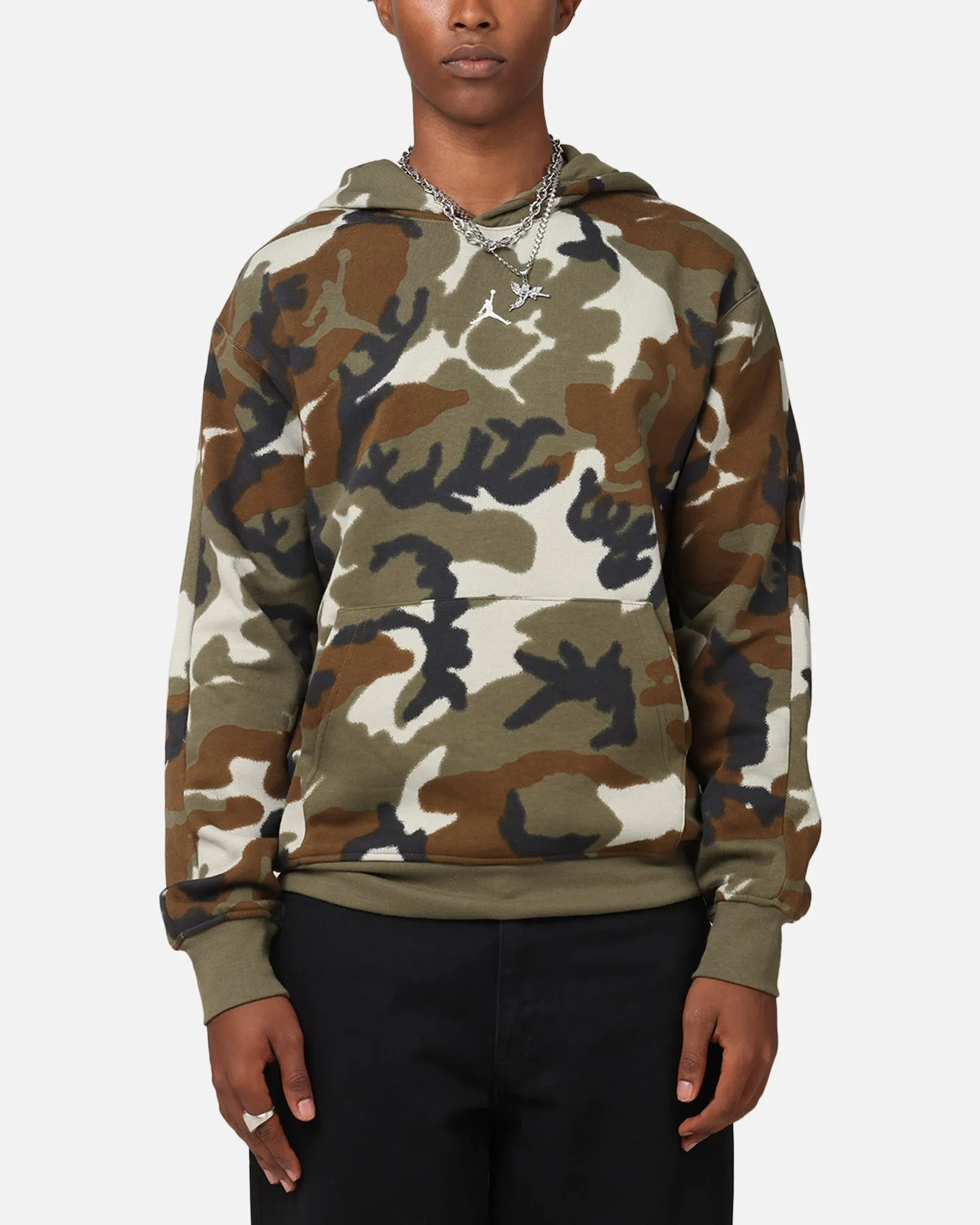 Pullover à capuche camouflage Jordan Jumpman MVP Statement vert olive clair