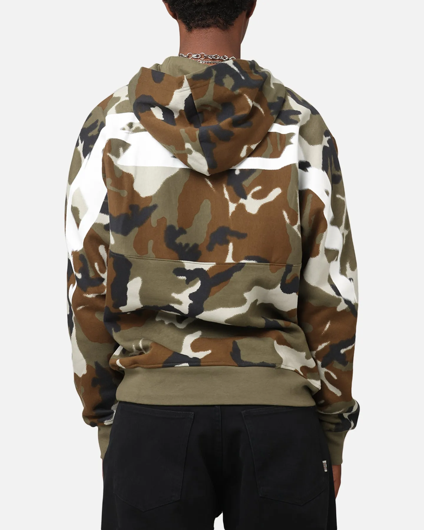 Pullover à capuche camouflage Jordan Jumpman MVP Statement vert olive clair